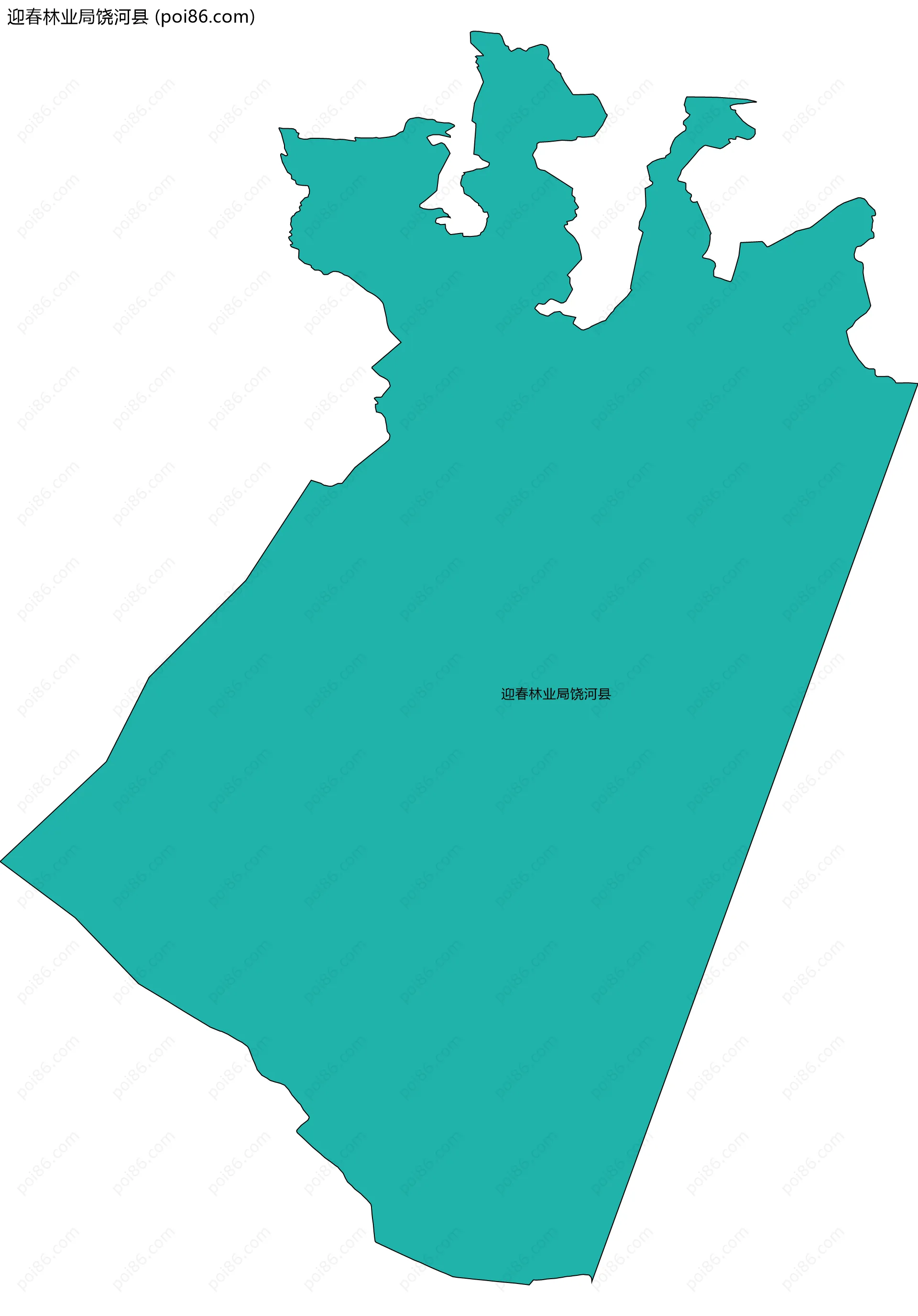 迎春林业局饶河县边界地图