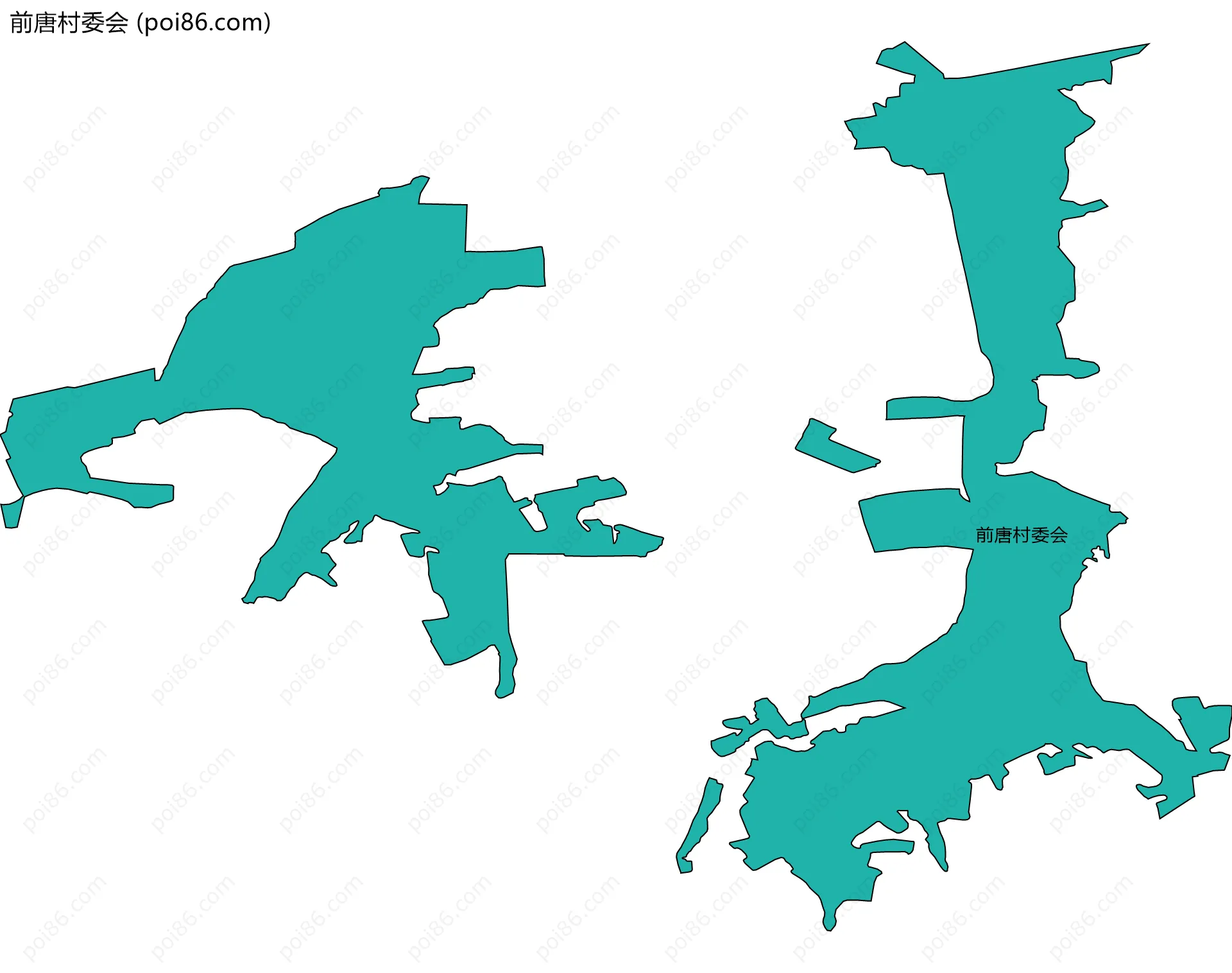前唐村委会边界地图