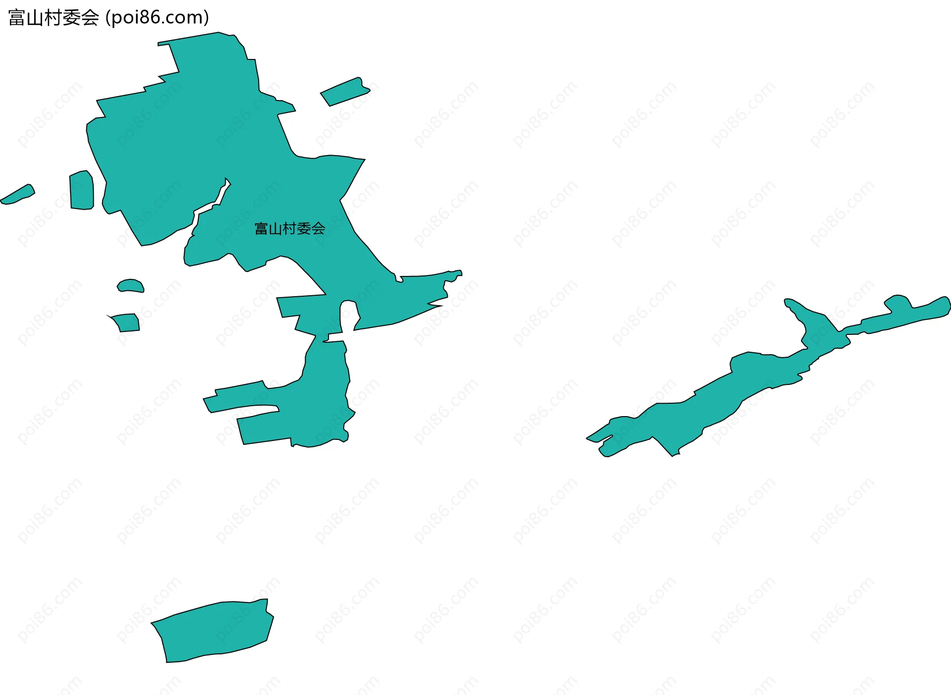 富山村委会边界地图