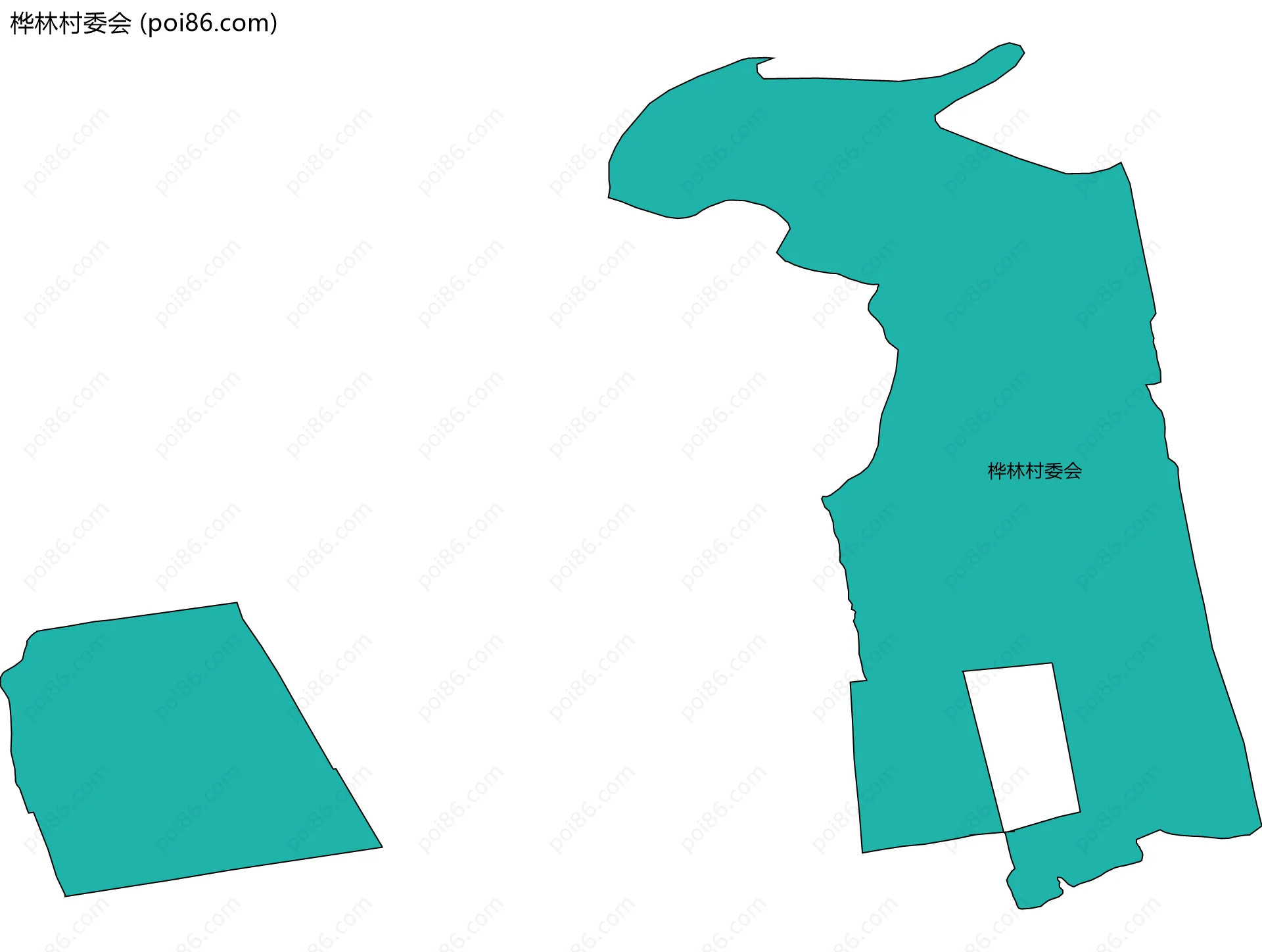 桦林村委会边界地图