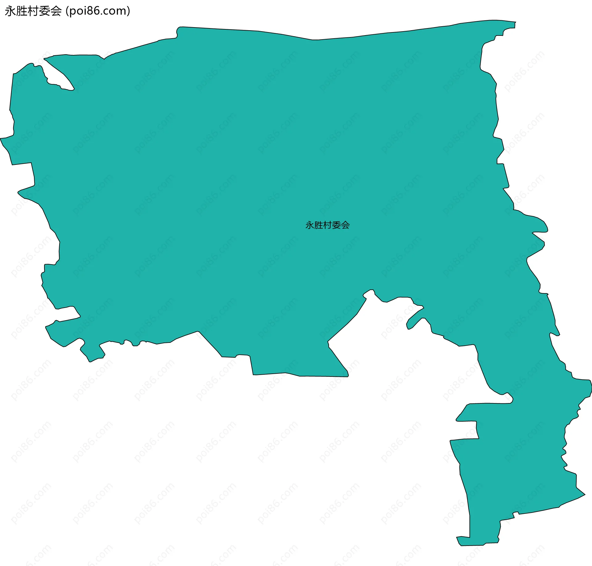 永胜村委会边界地图