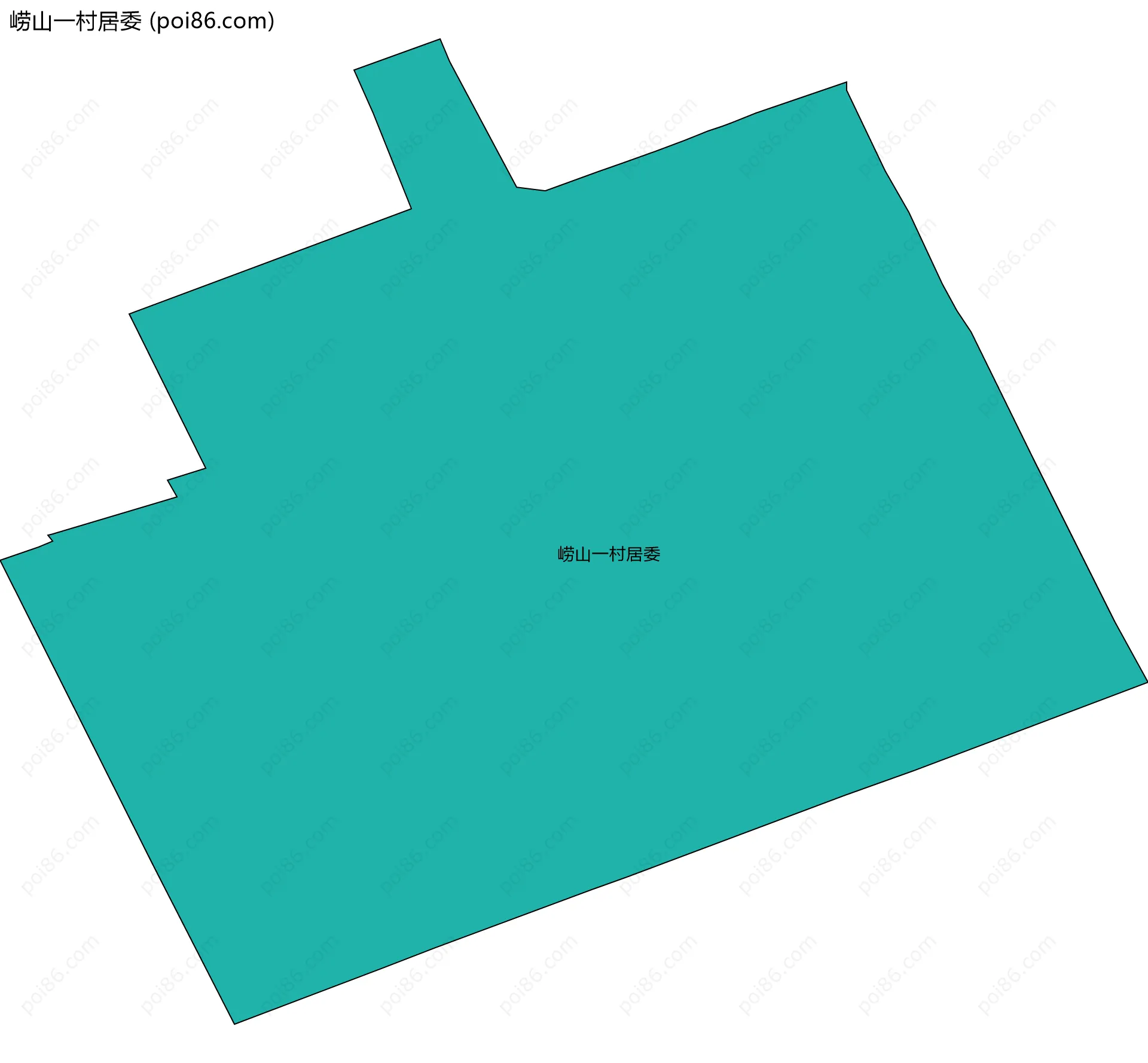 崂山一村居委边界地图