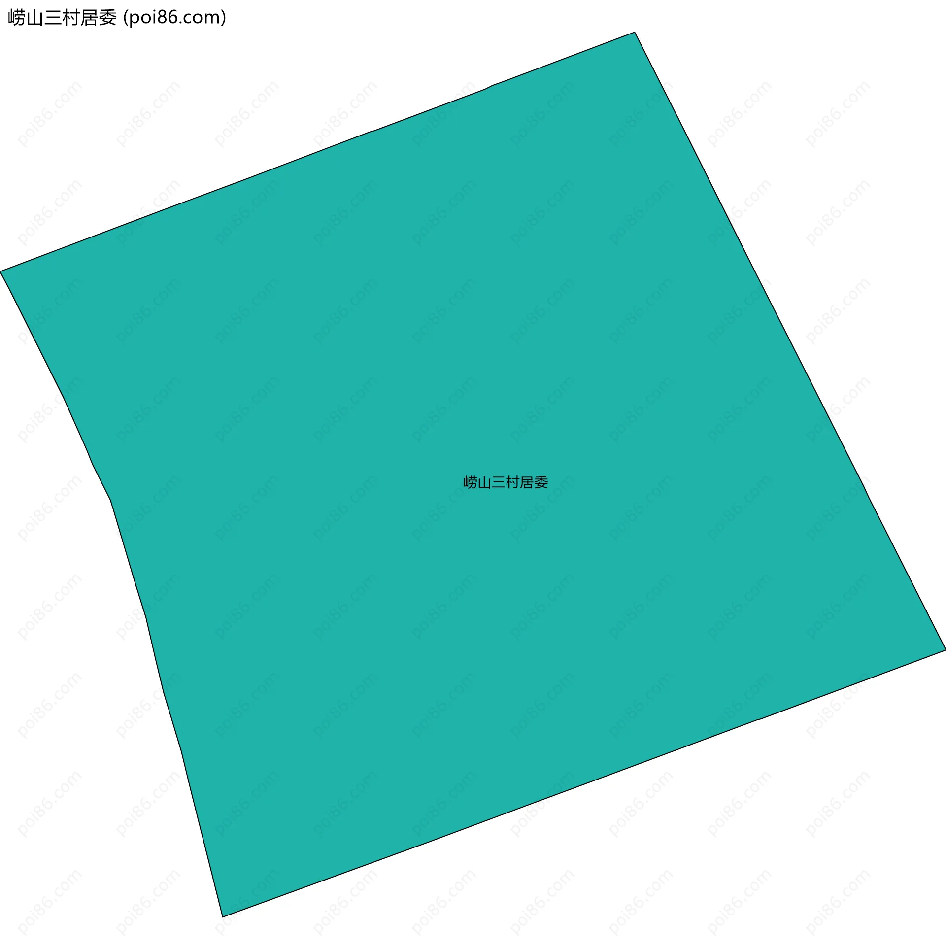 崂山三村居委边界地图