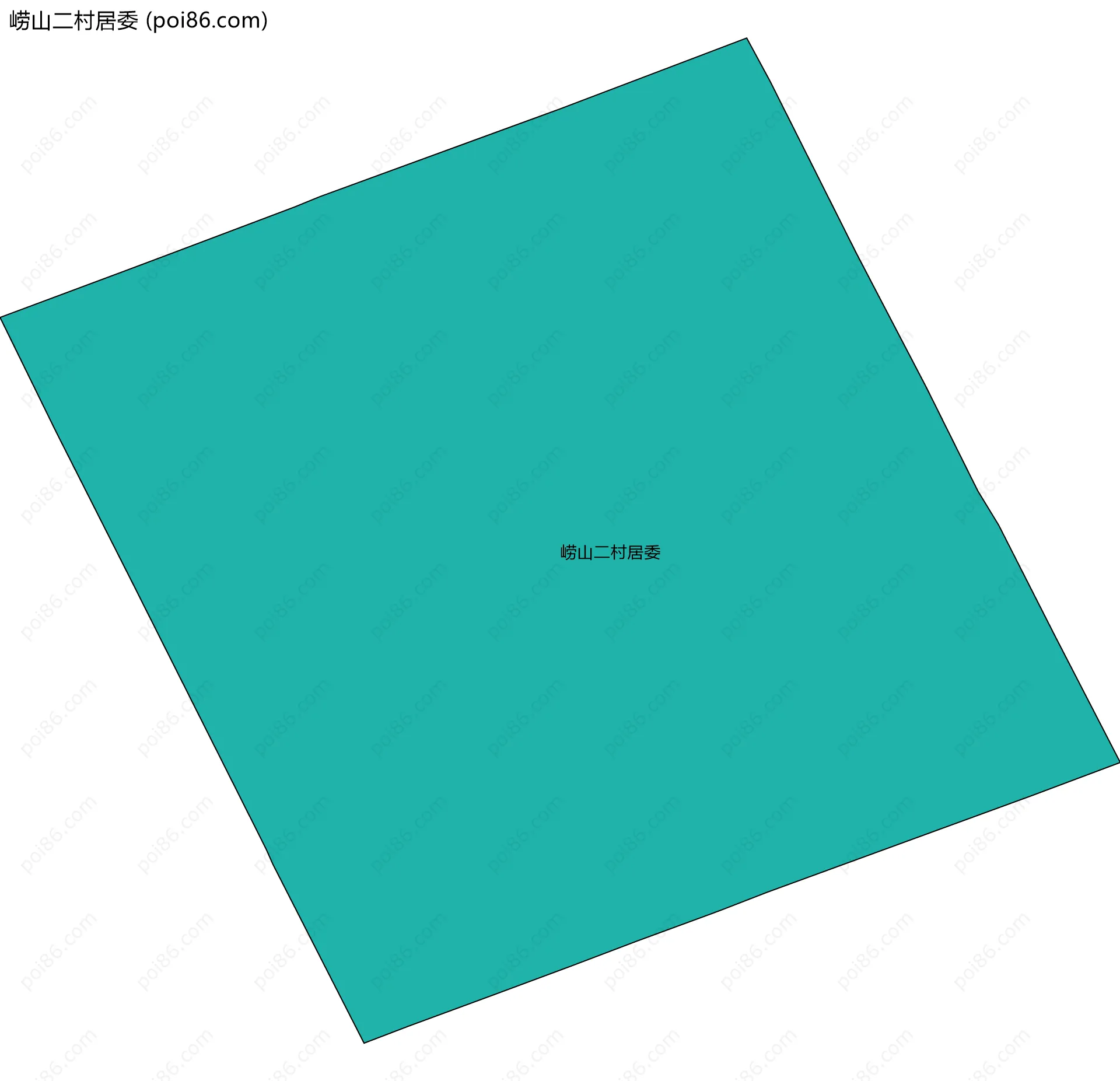 崂山二村居委边界地图