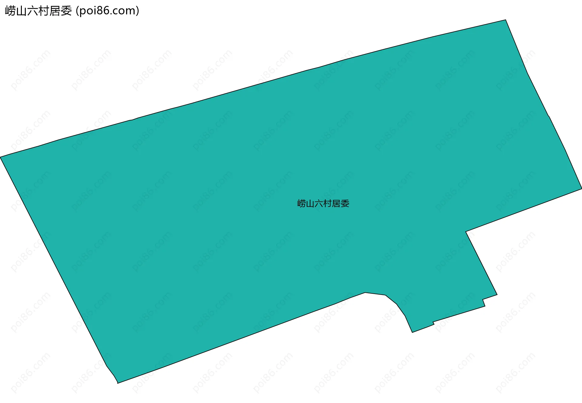 崂山六村居委边界地图