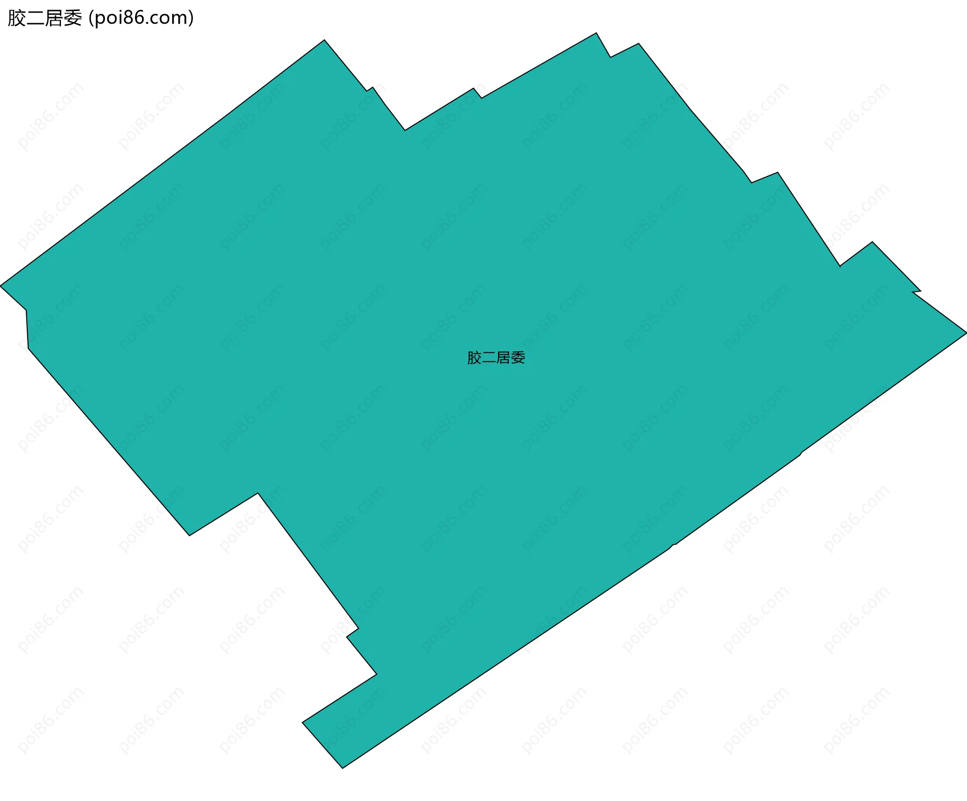 胶二居委边界地图