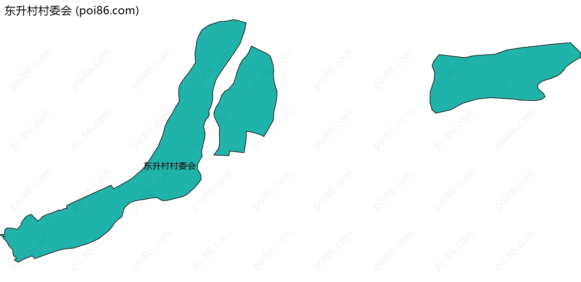 东升村村委会边界地图