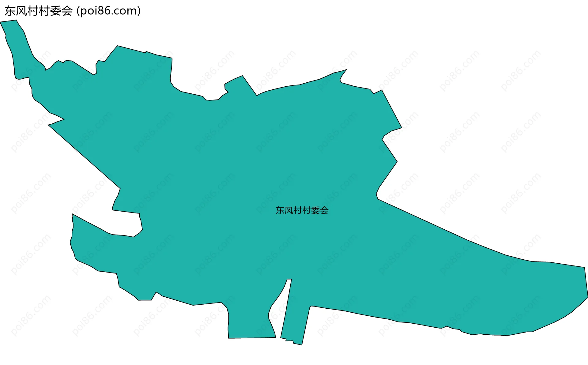 东风村村委会边界地图
