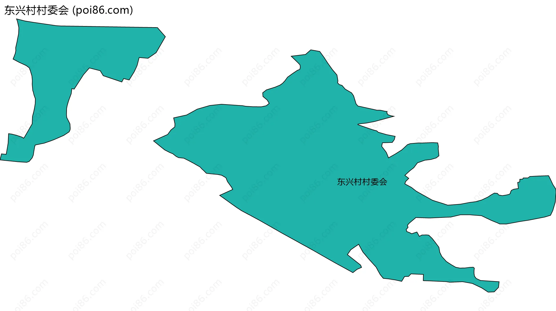 东兴村村委会边界地图