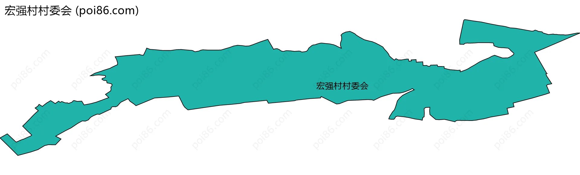 宏强村村委会边界地图