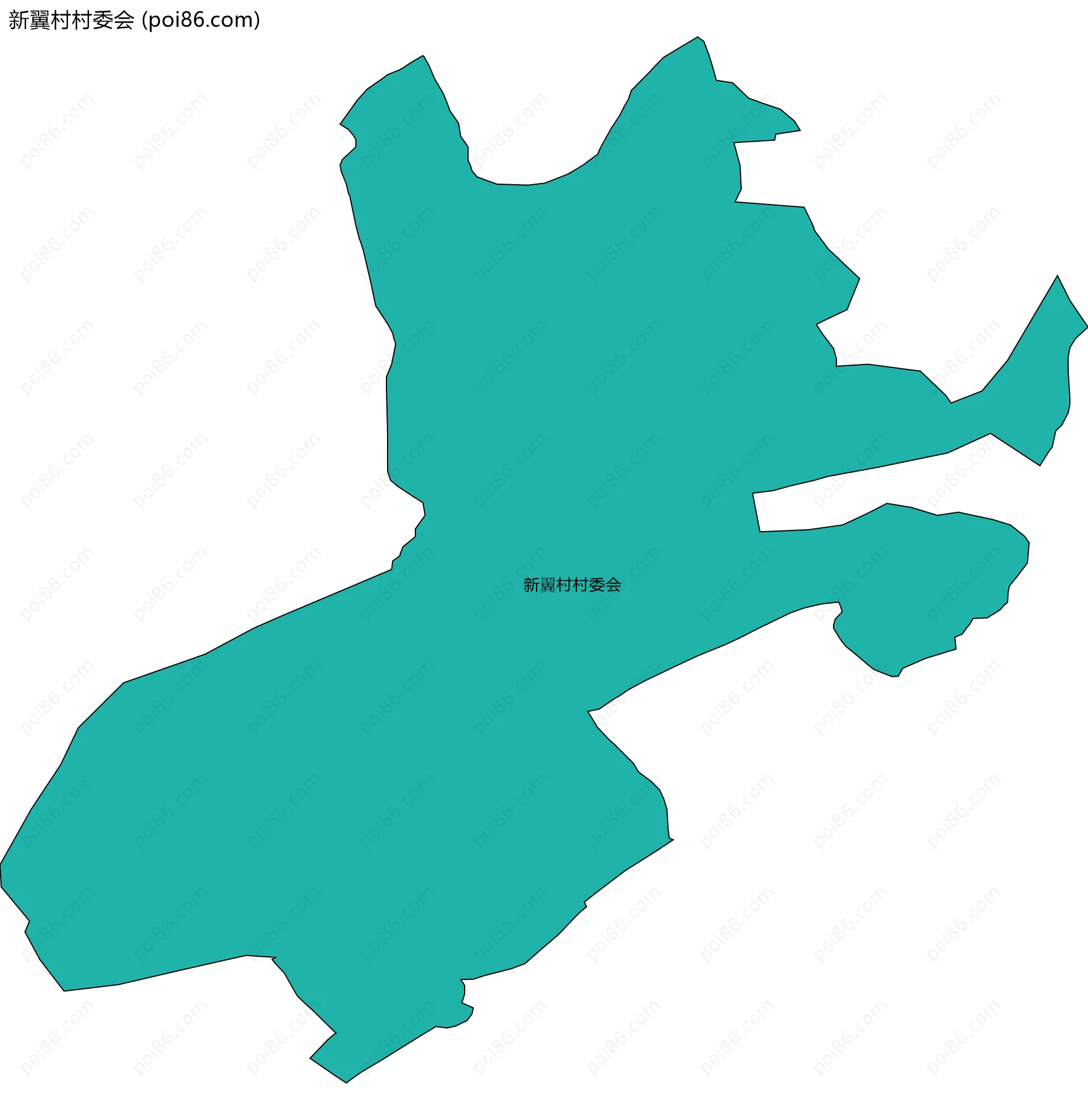 新翼村村委会边界地图