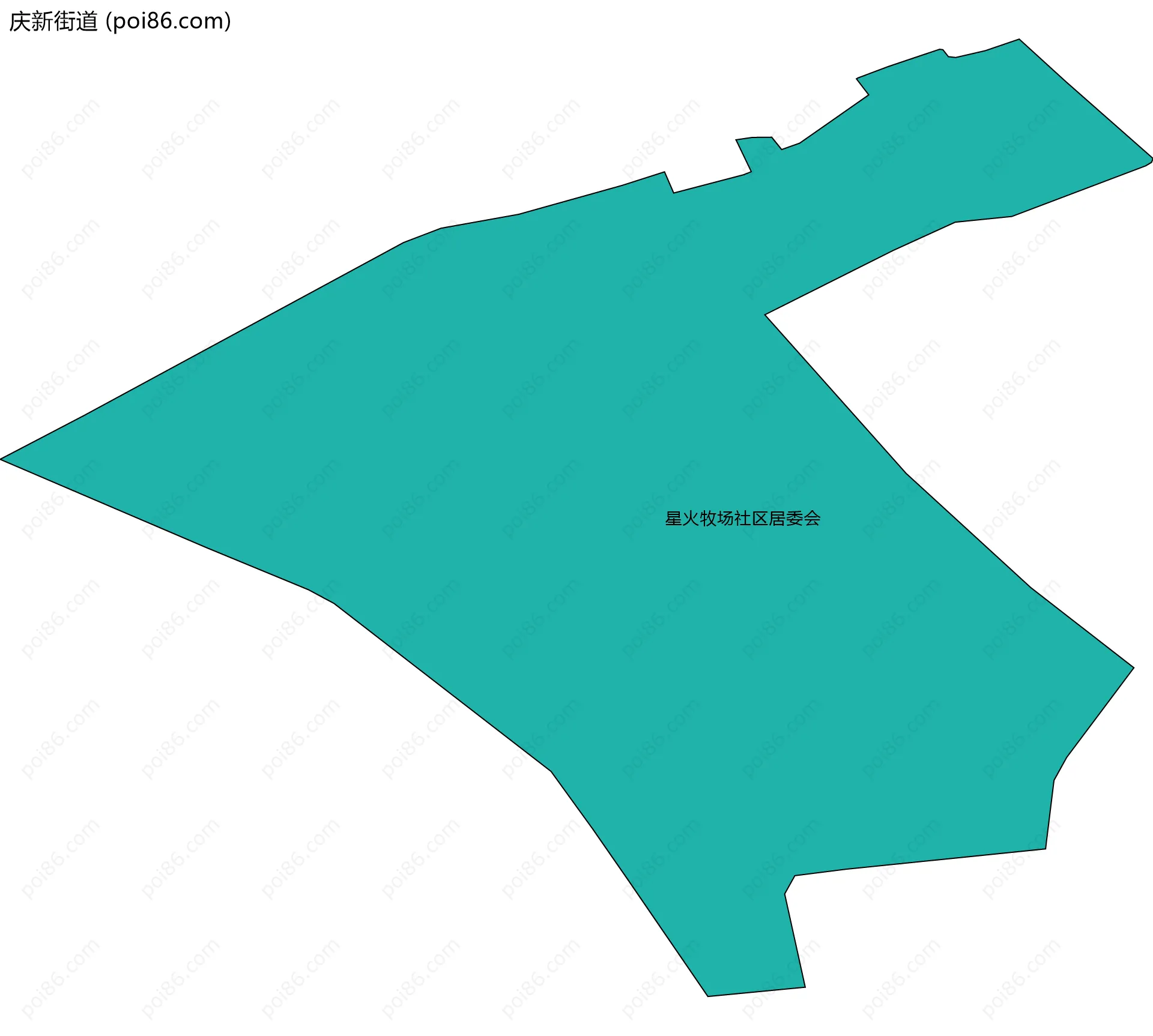 庆新街道边界地图(五级行政区划)