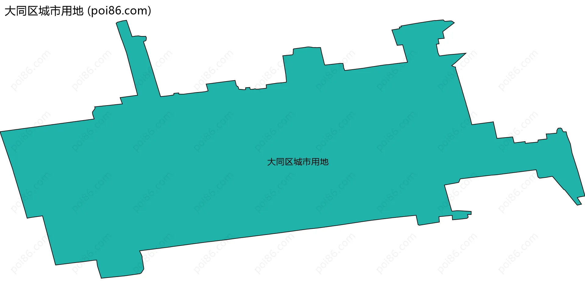 大同区城市用地边界地图