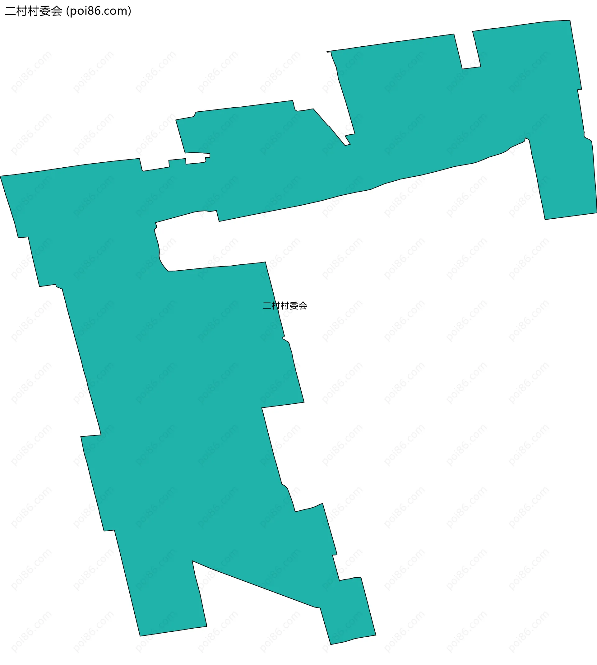 二村村委会边界地图