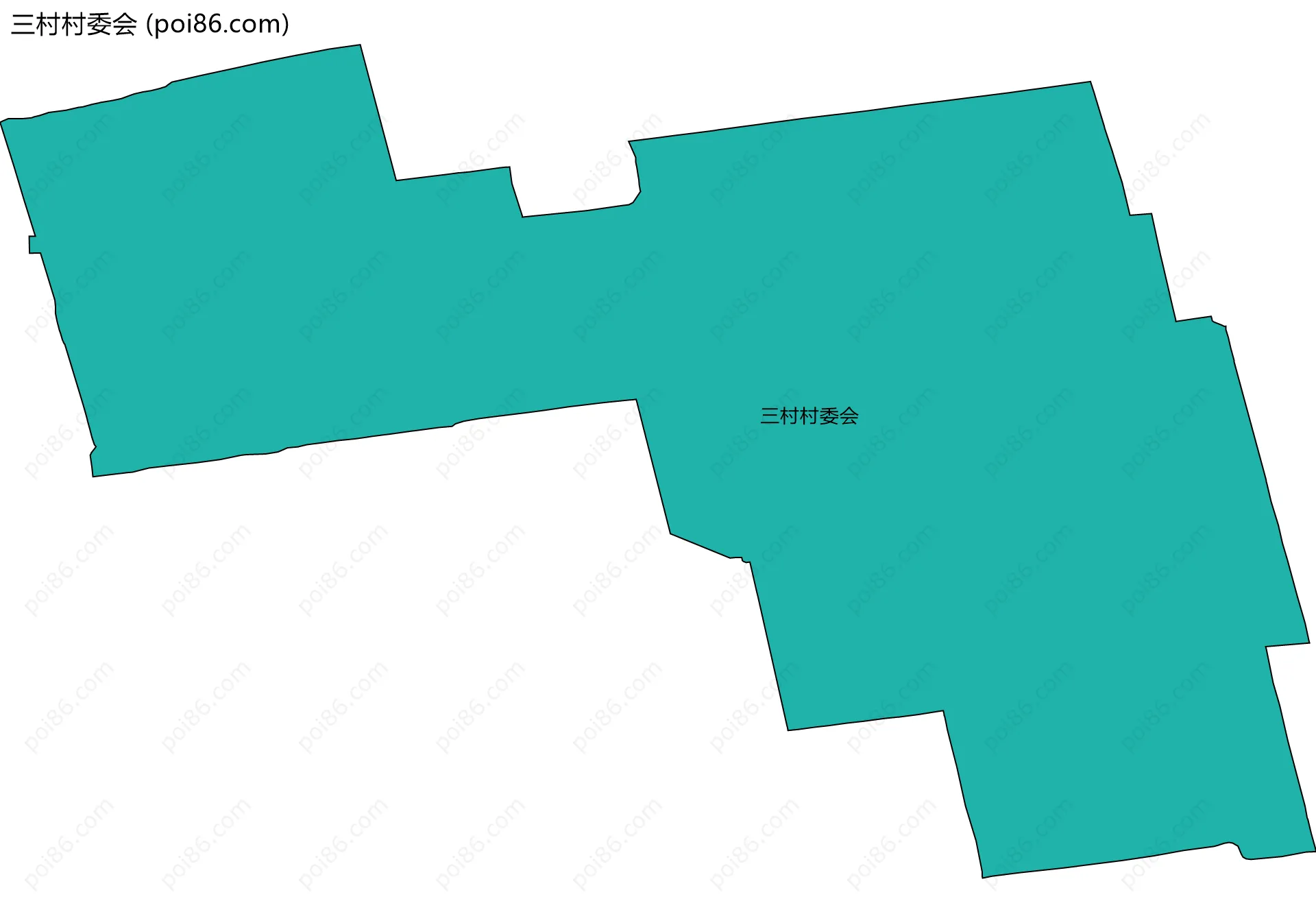 三村村委会边界地图