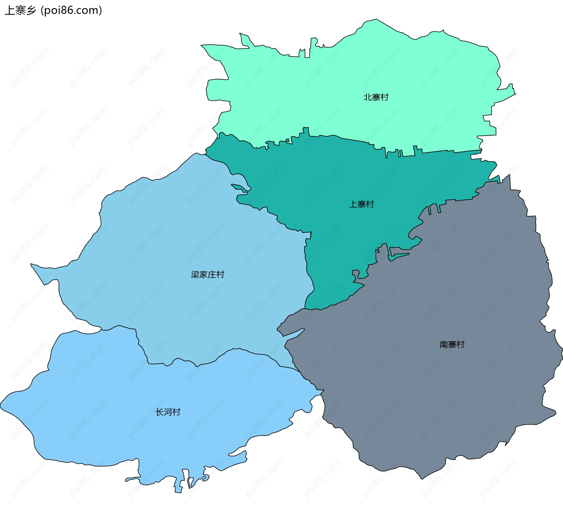 上寨乡边界地图(五级行政区划)