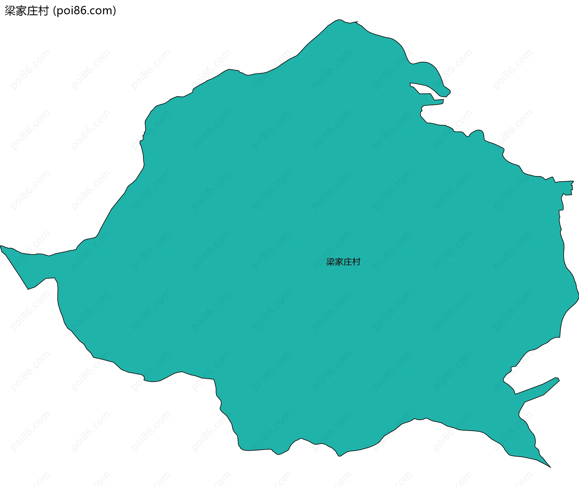 梁家庄村边界地图