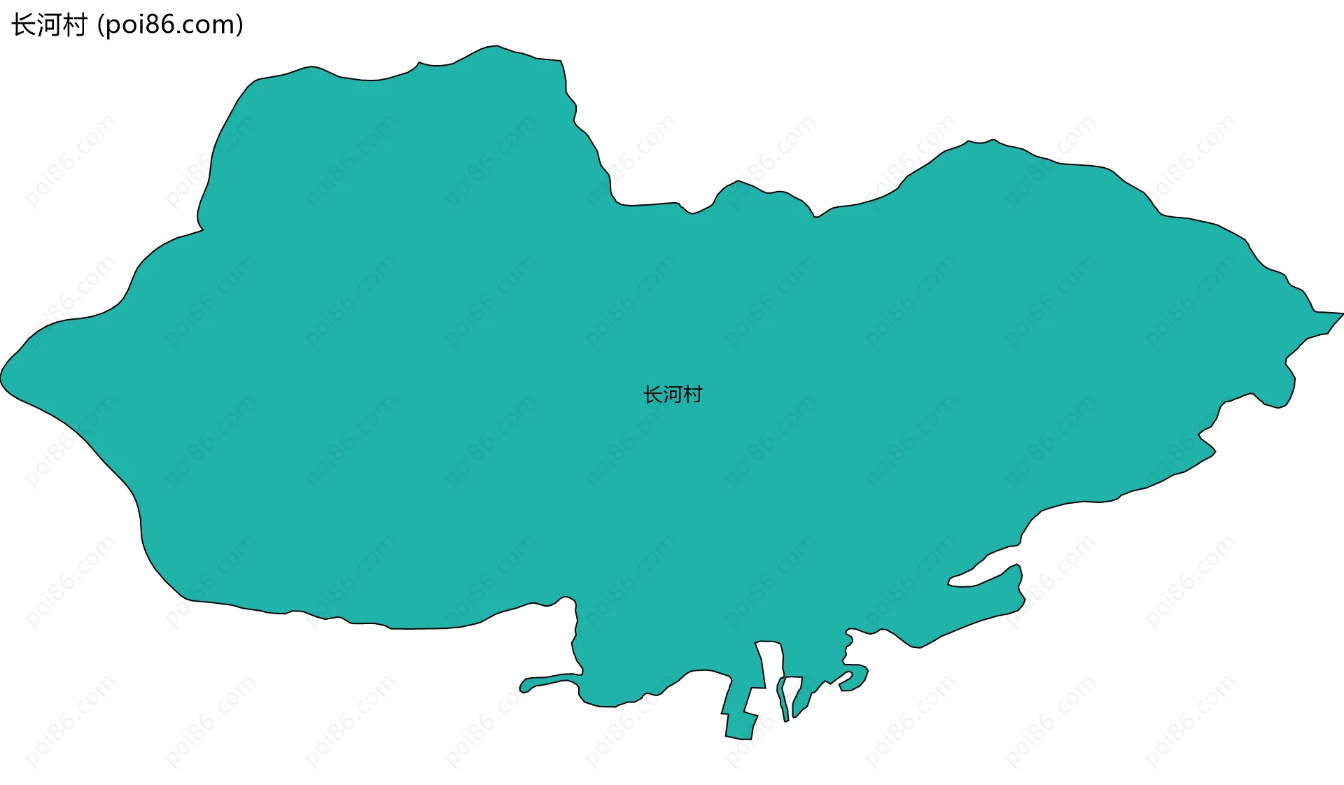 长河村边界地图