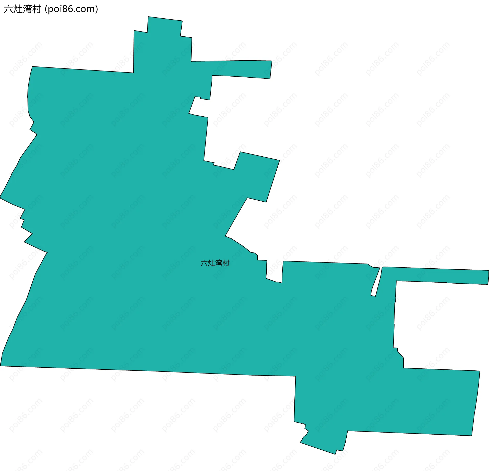 六灶湾村边界地图