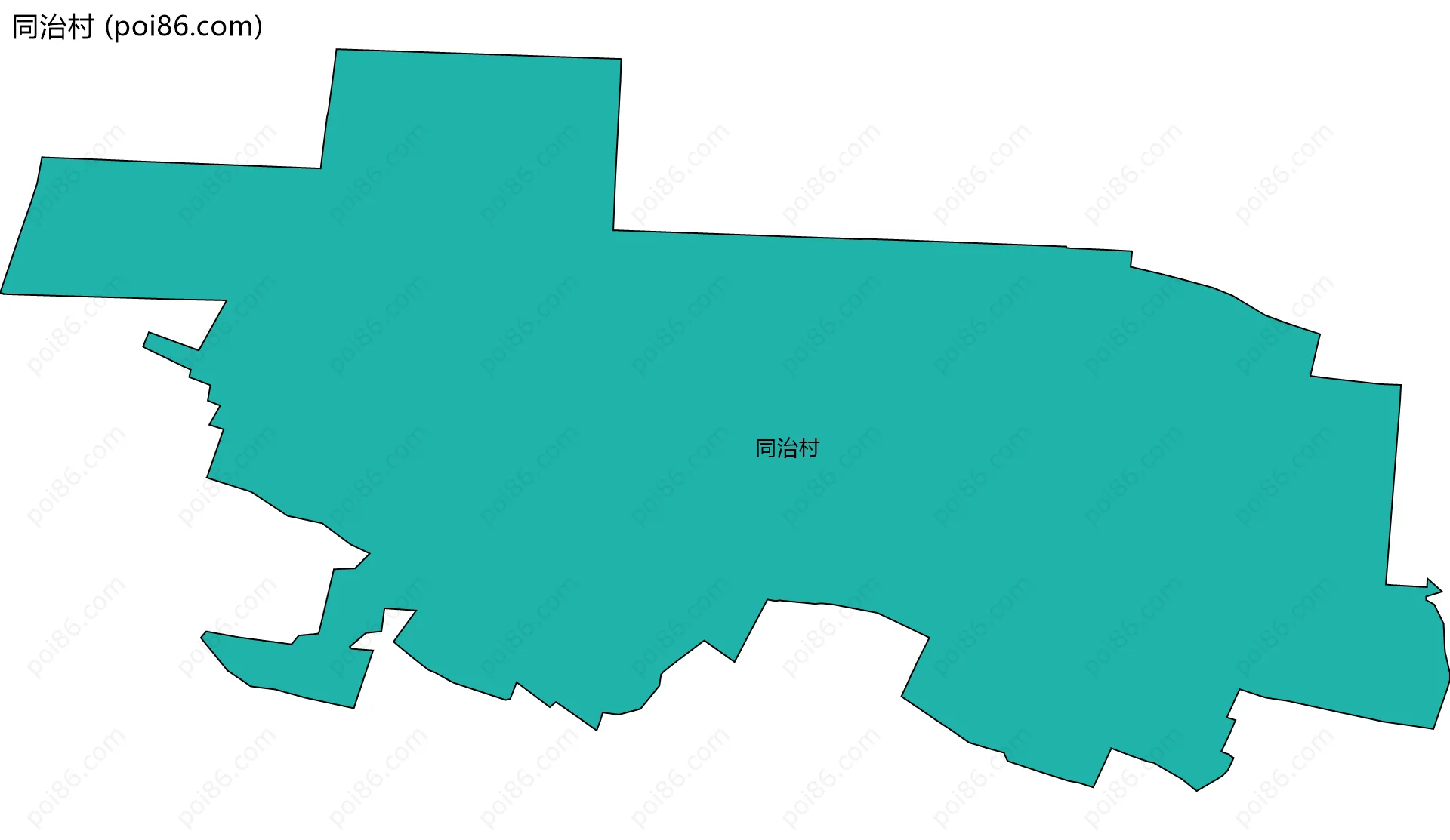 同治村边界地图