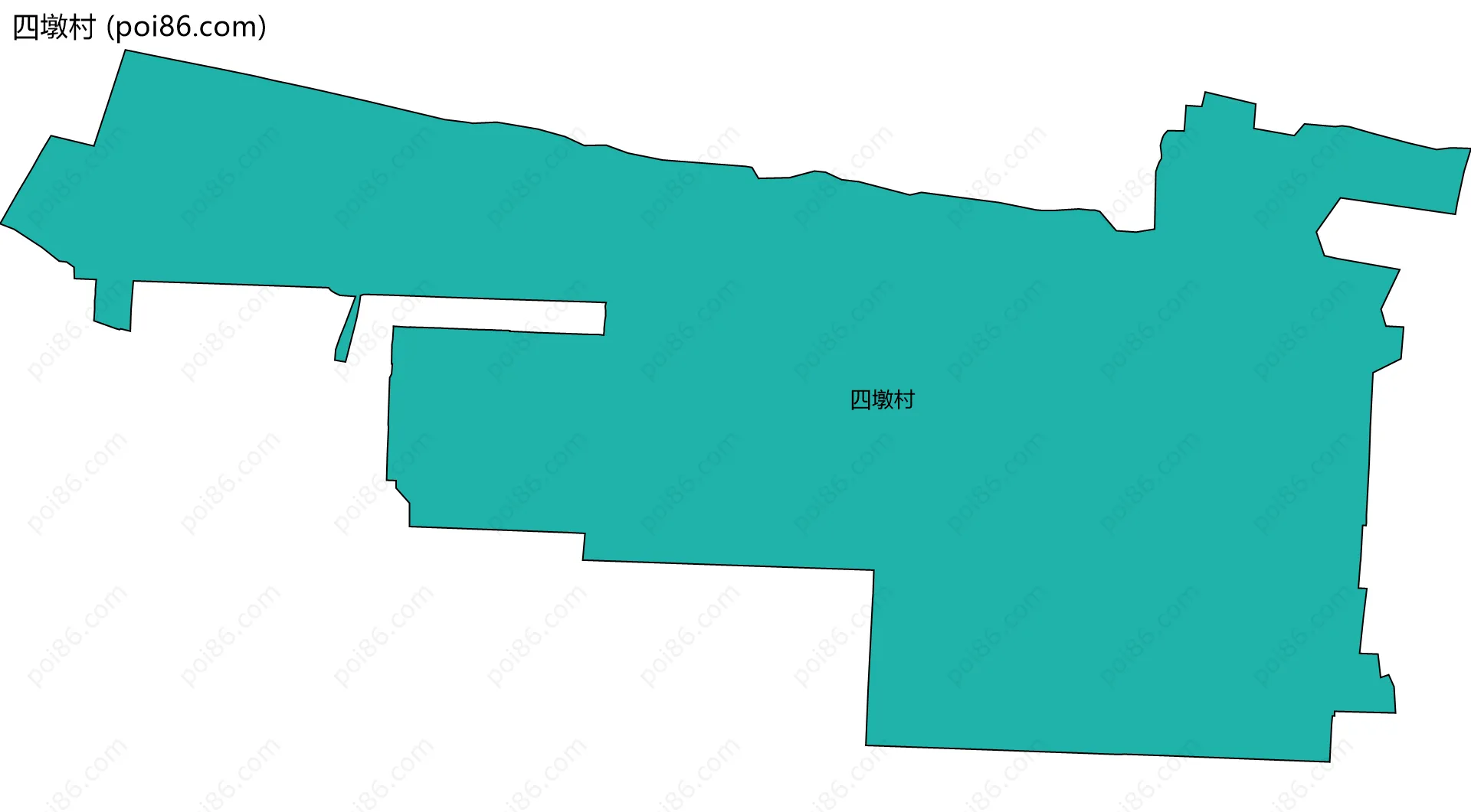 四墩村边界地图