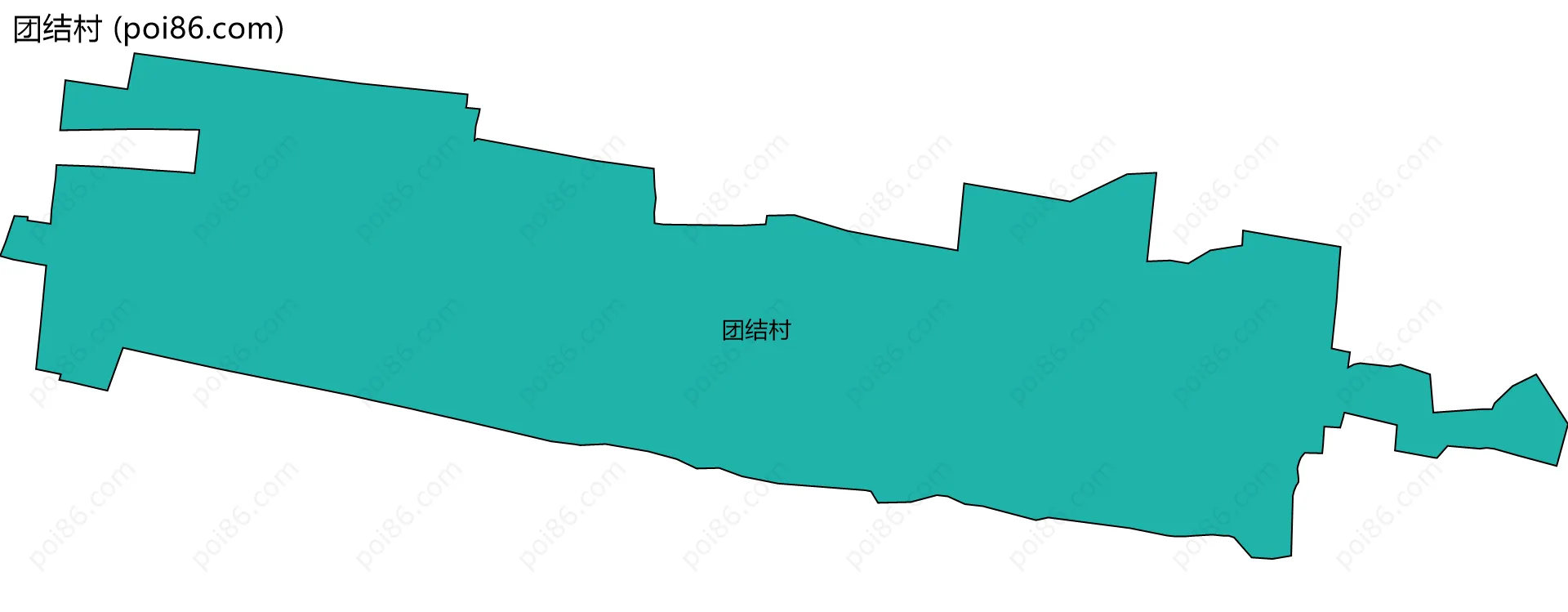 团结村边界地图