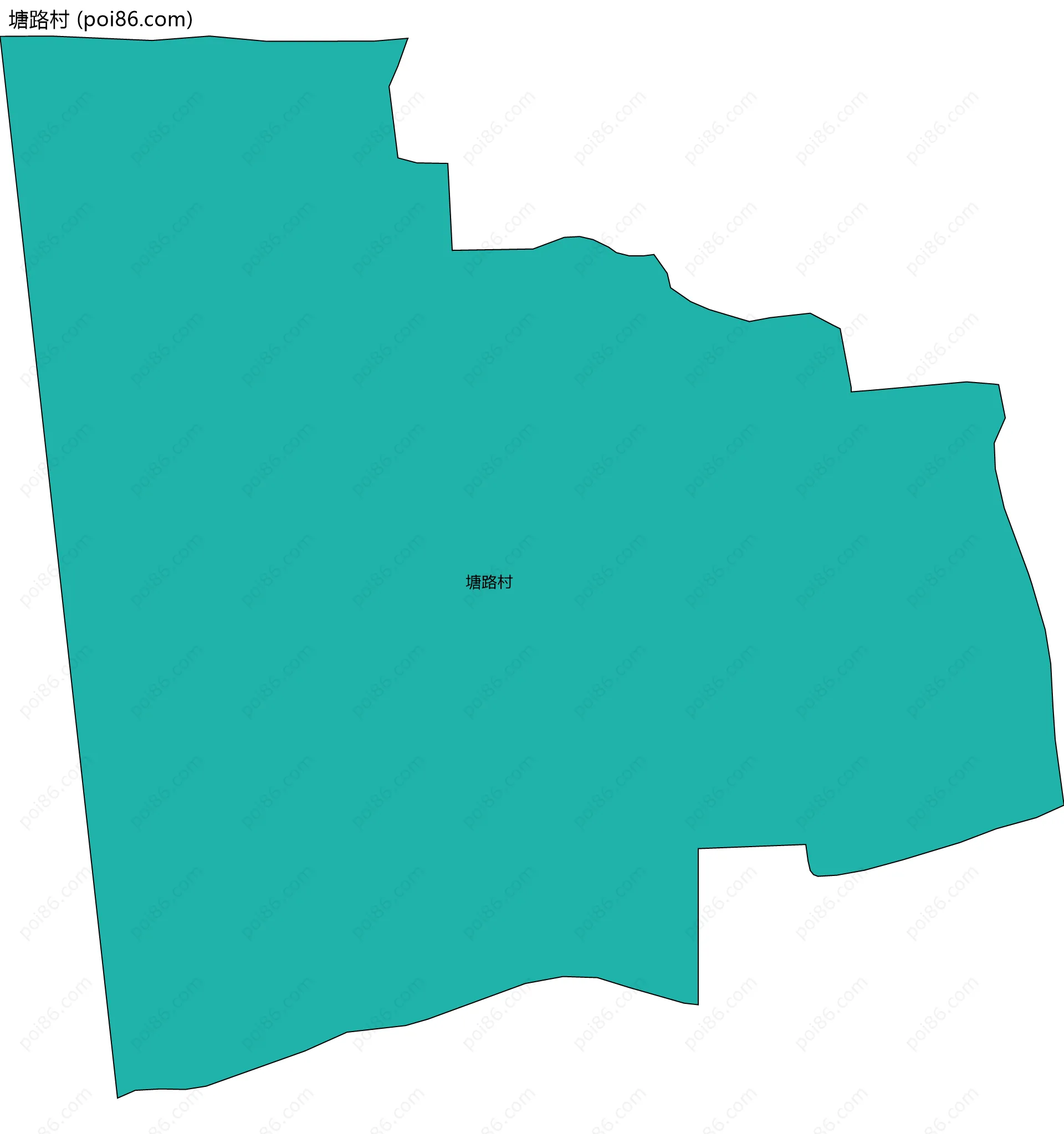 塘路村边界地图