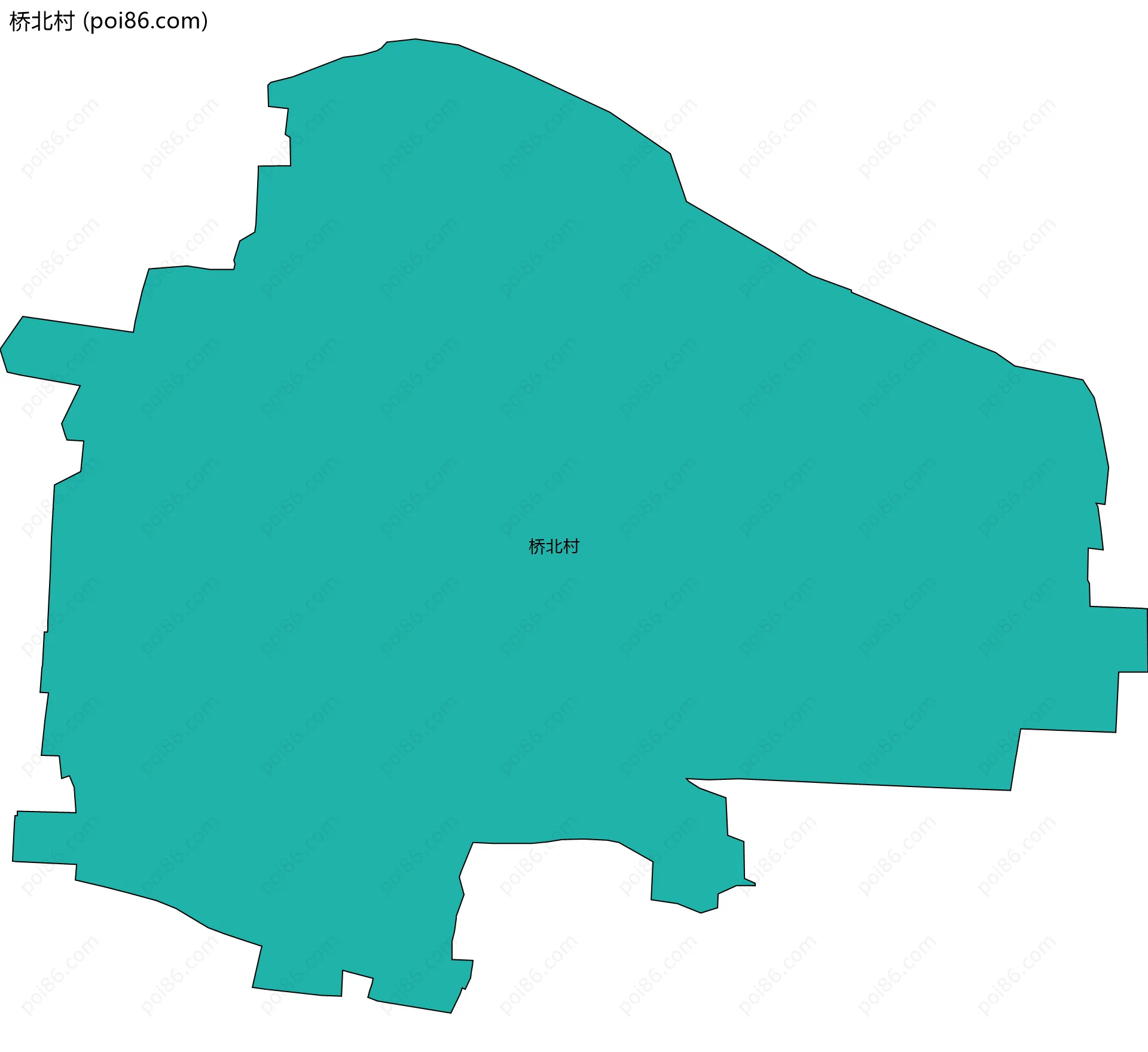 桥北村边界地图