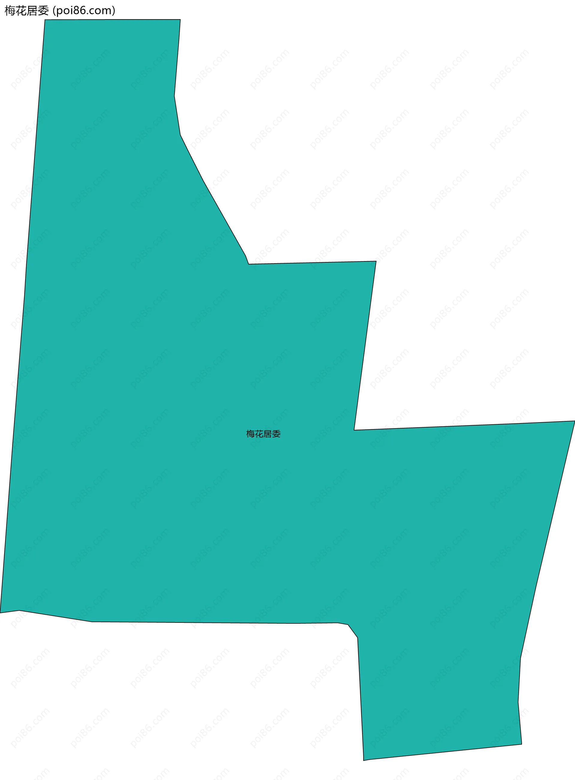 梅花居委边界地图