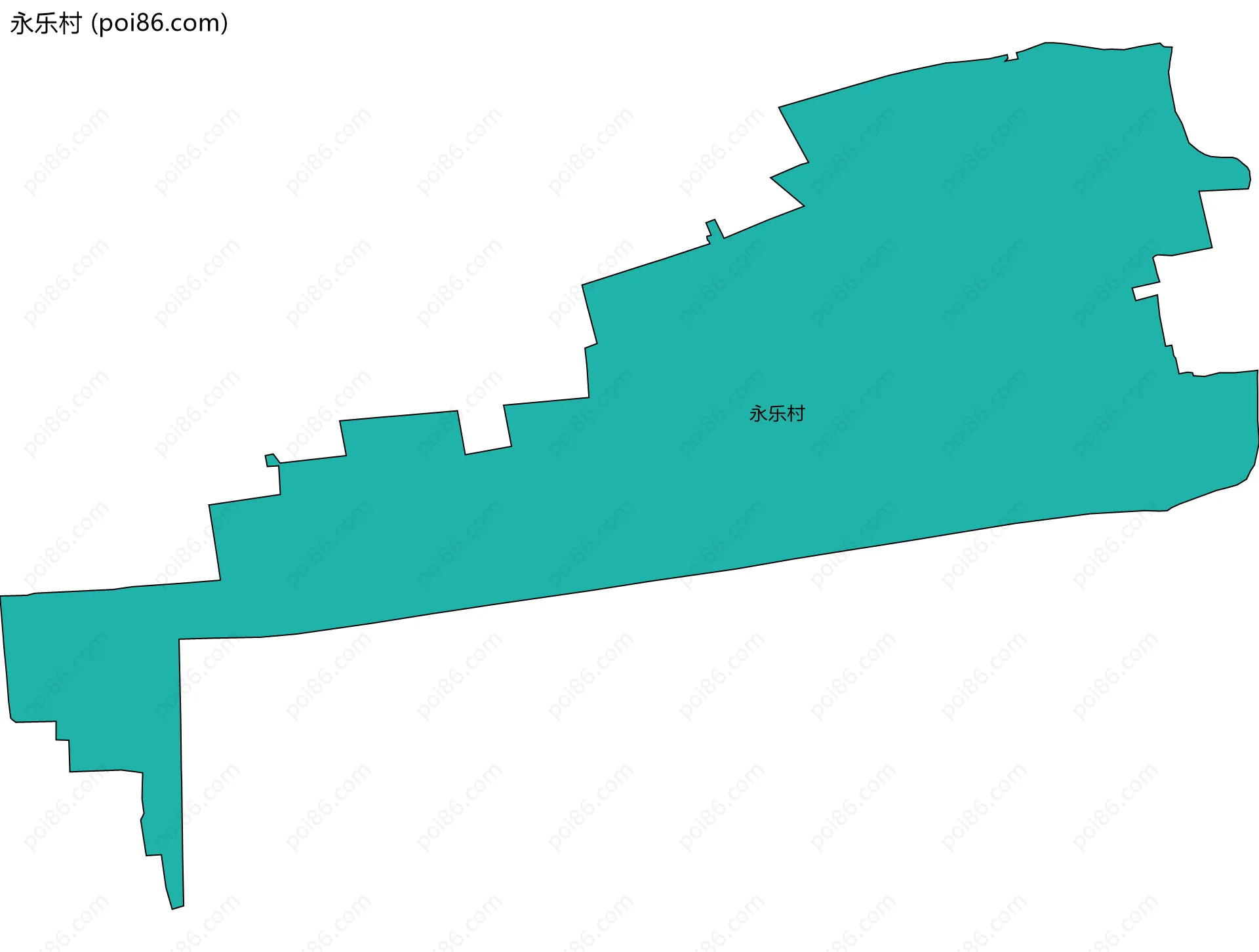 永乐村边界地图