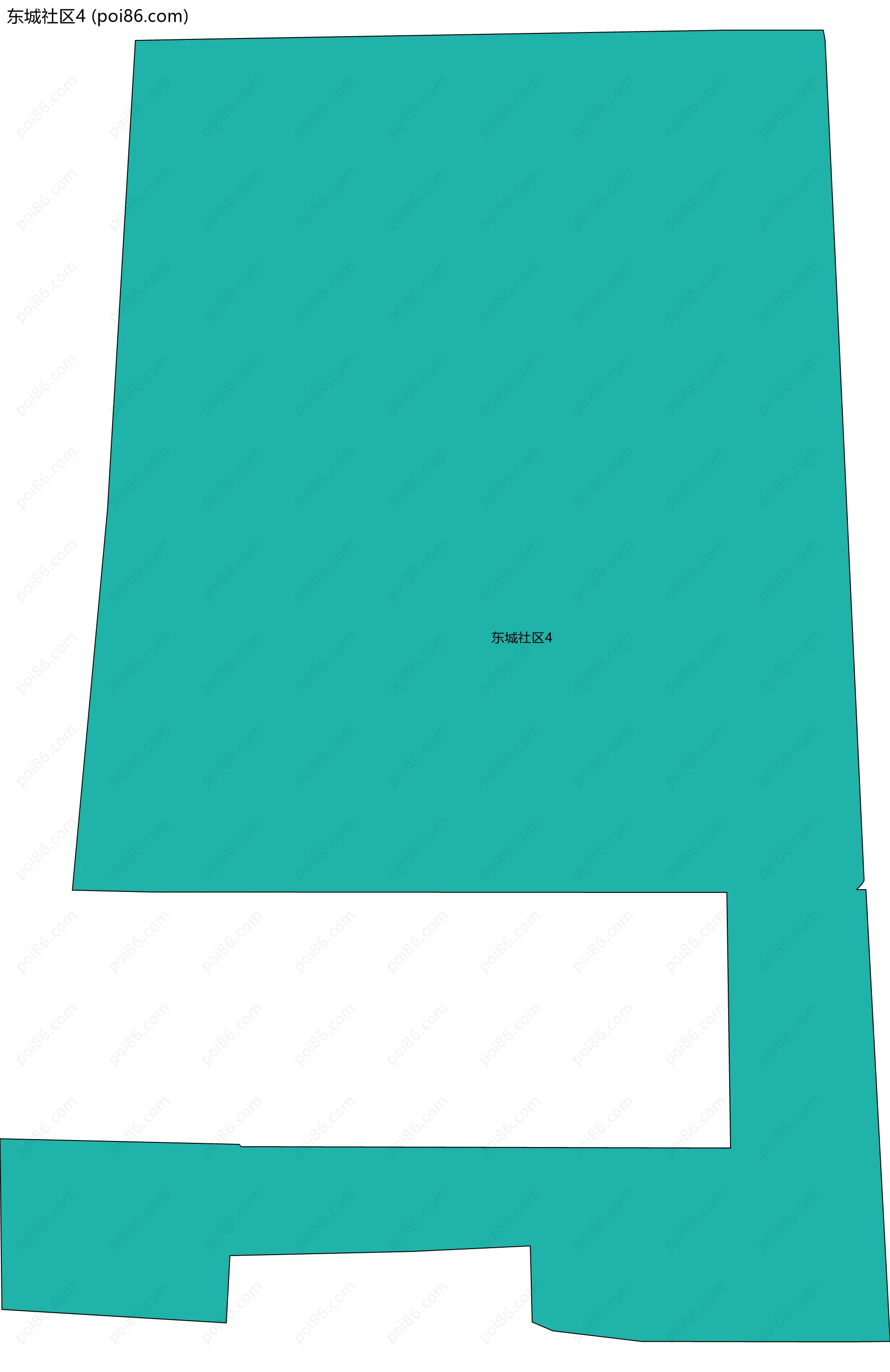 东城社区4边界地图