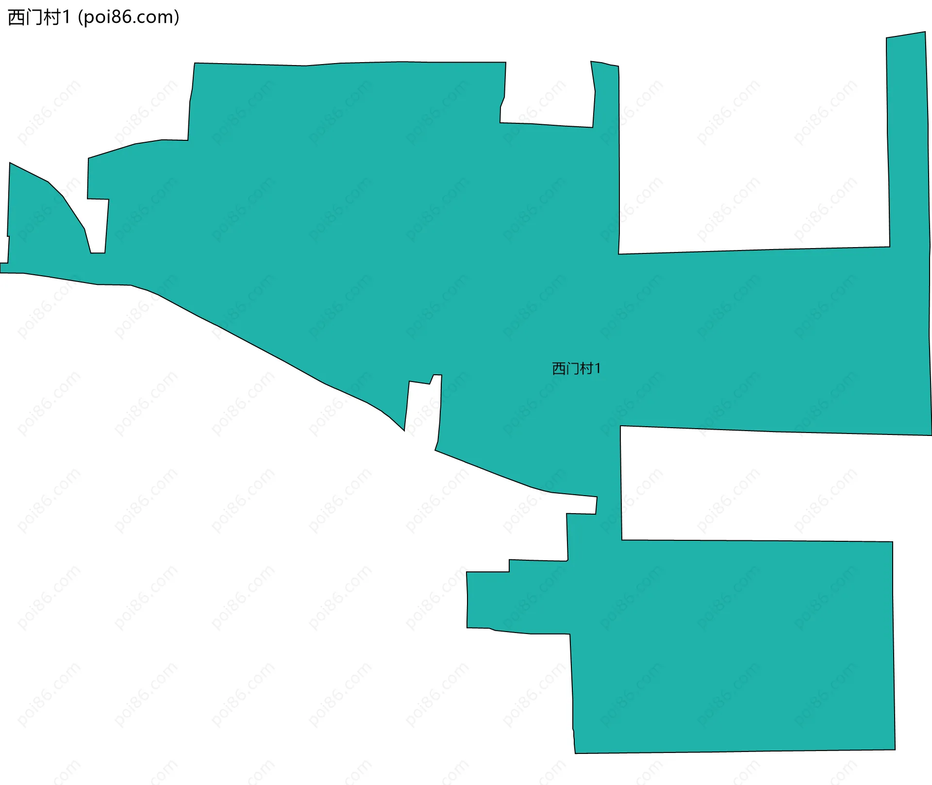 西门村1边界地图
