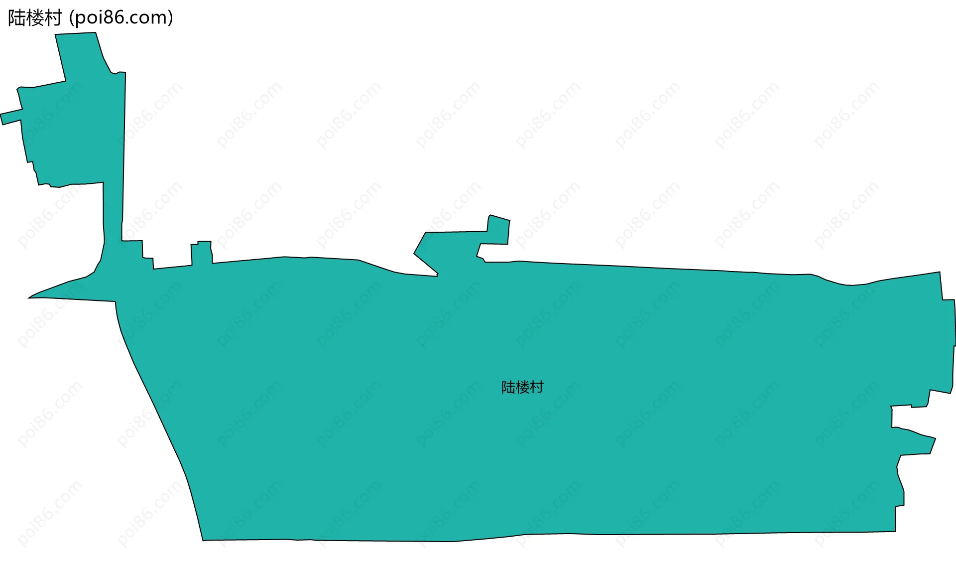 陆楼村边界地图