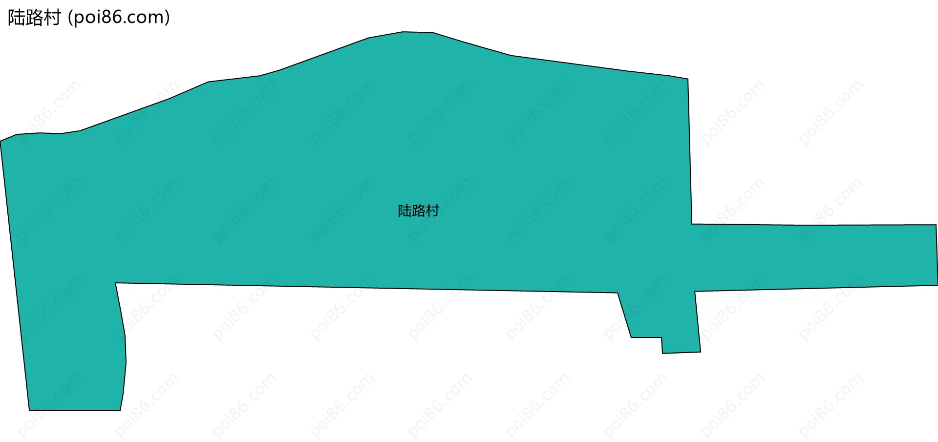 陆路村边界地图