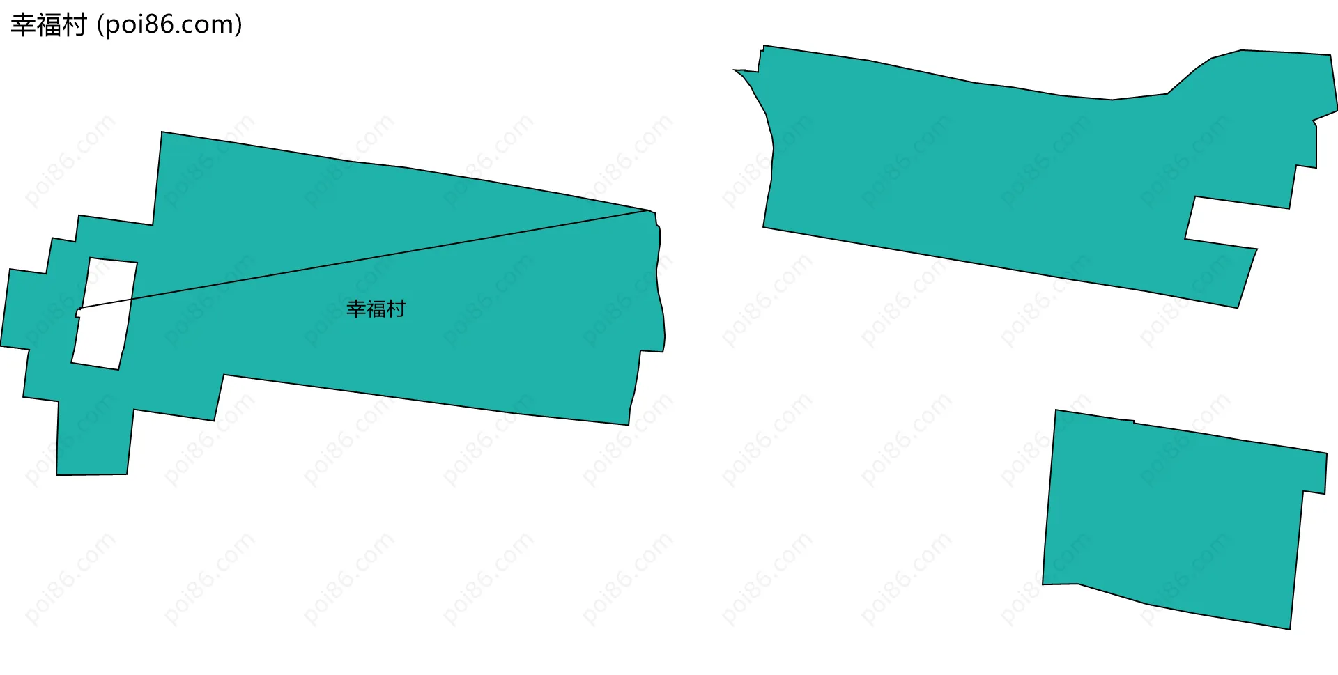 幸福村边界地图