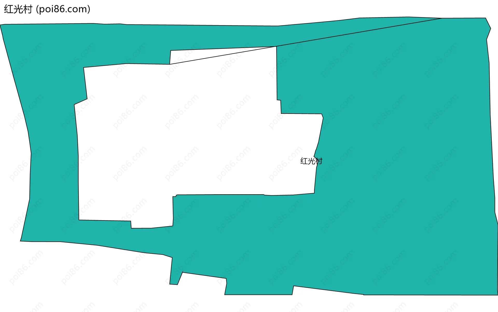 红光村边界地图