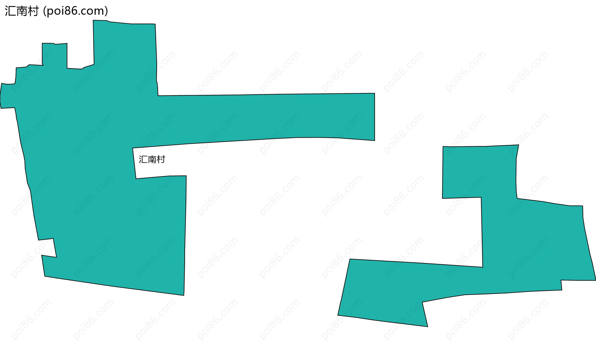 汇南村边界地图