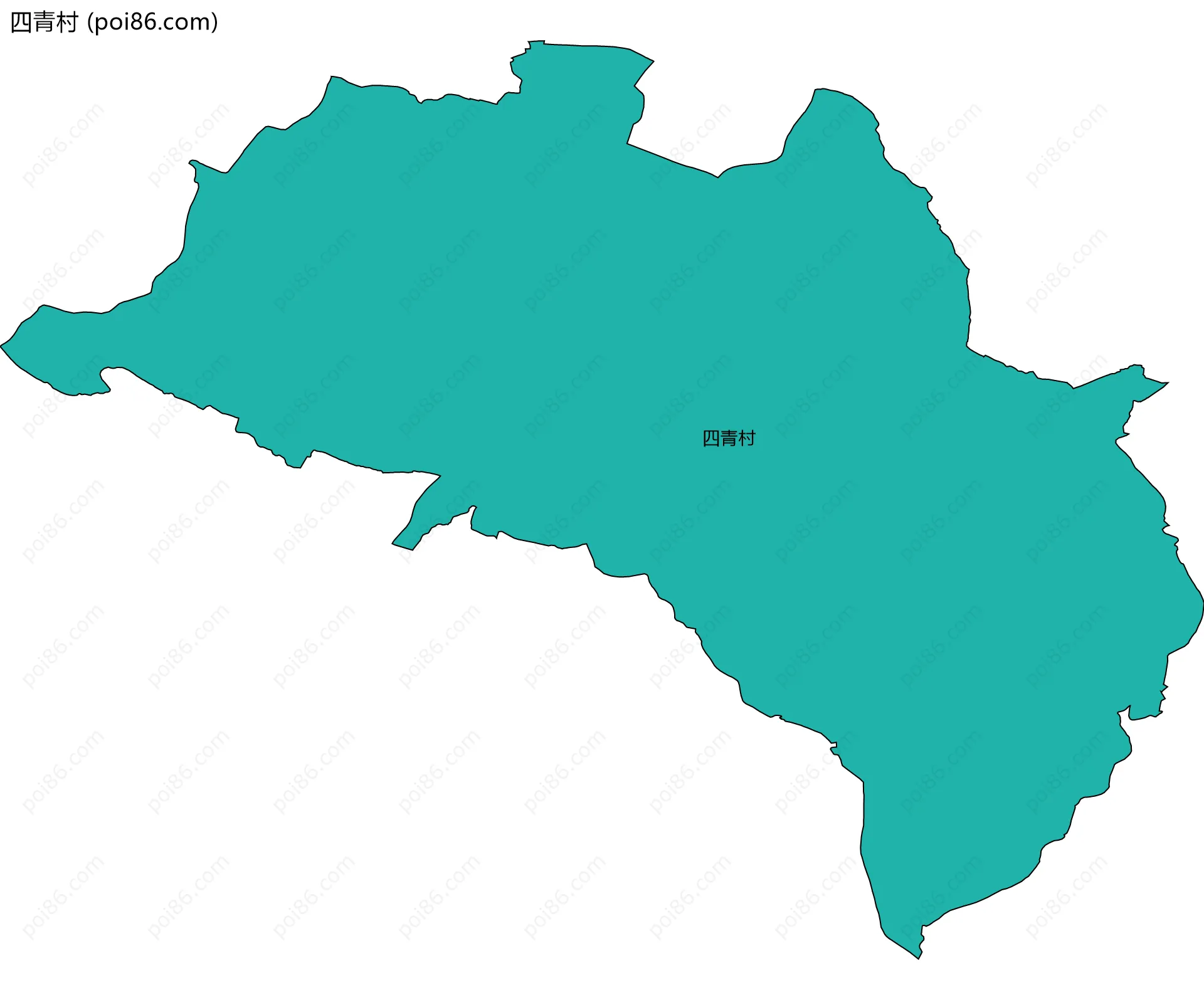 四青村边界地图