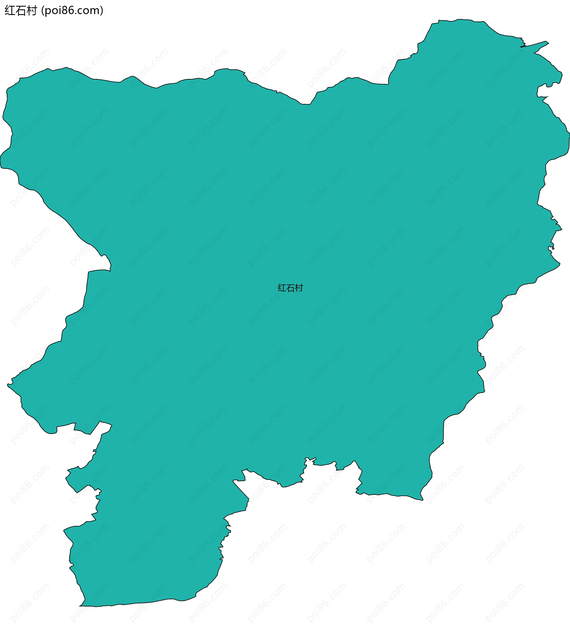 红石村边界地图