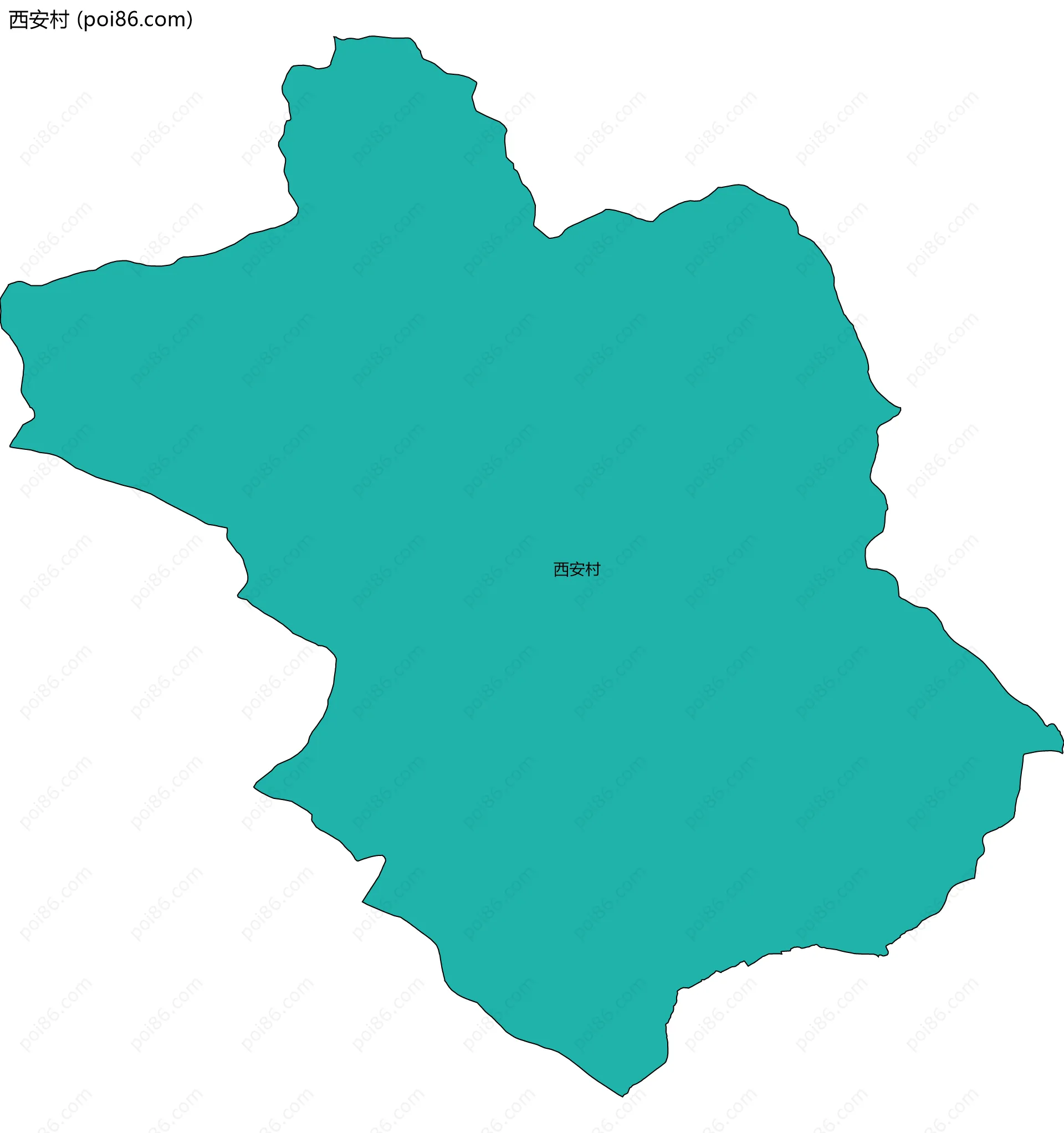 西安村边界地图