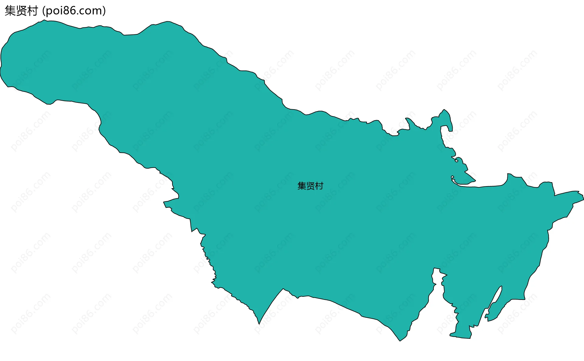 集贤村边界地图