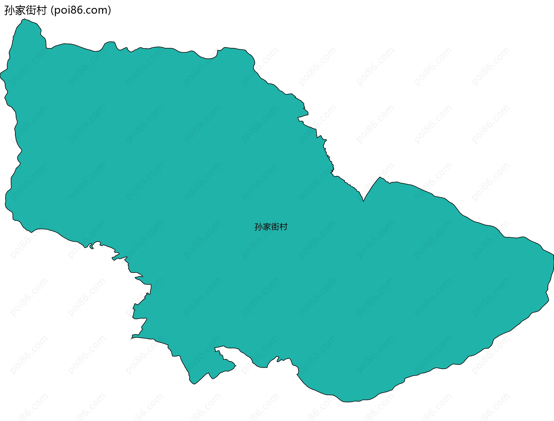 孙家街村边界地图