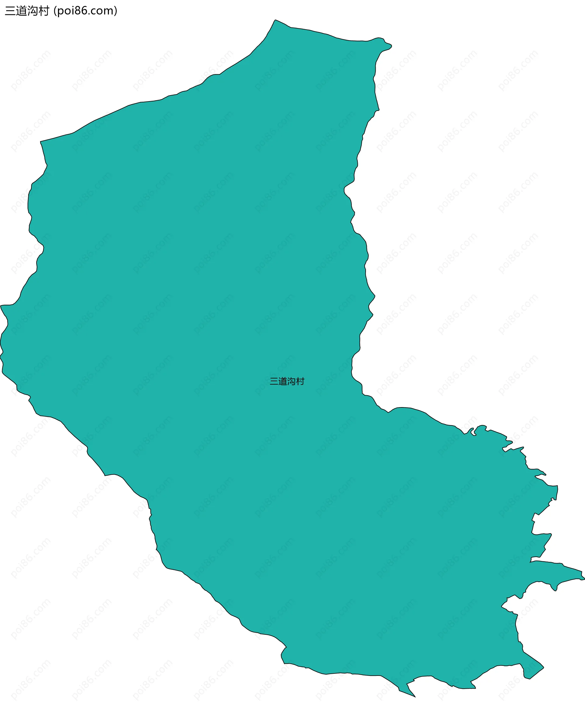 三道沟村边界地图