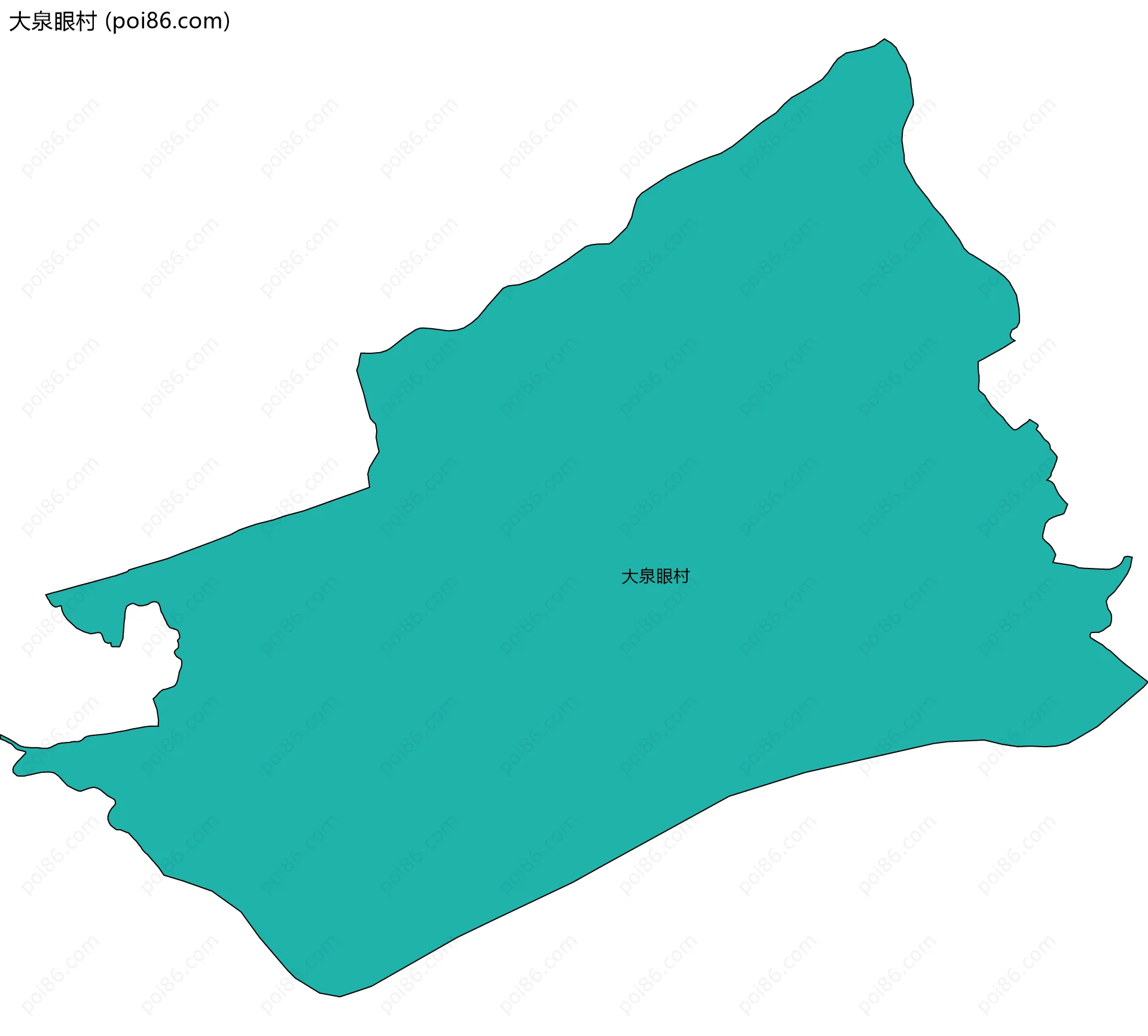 大泉眼村边界地图