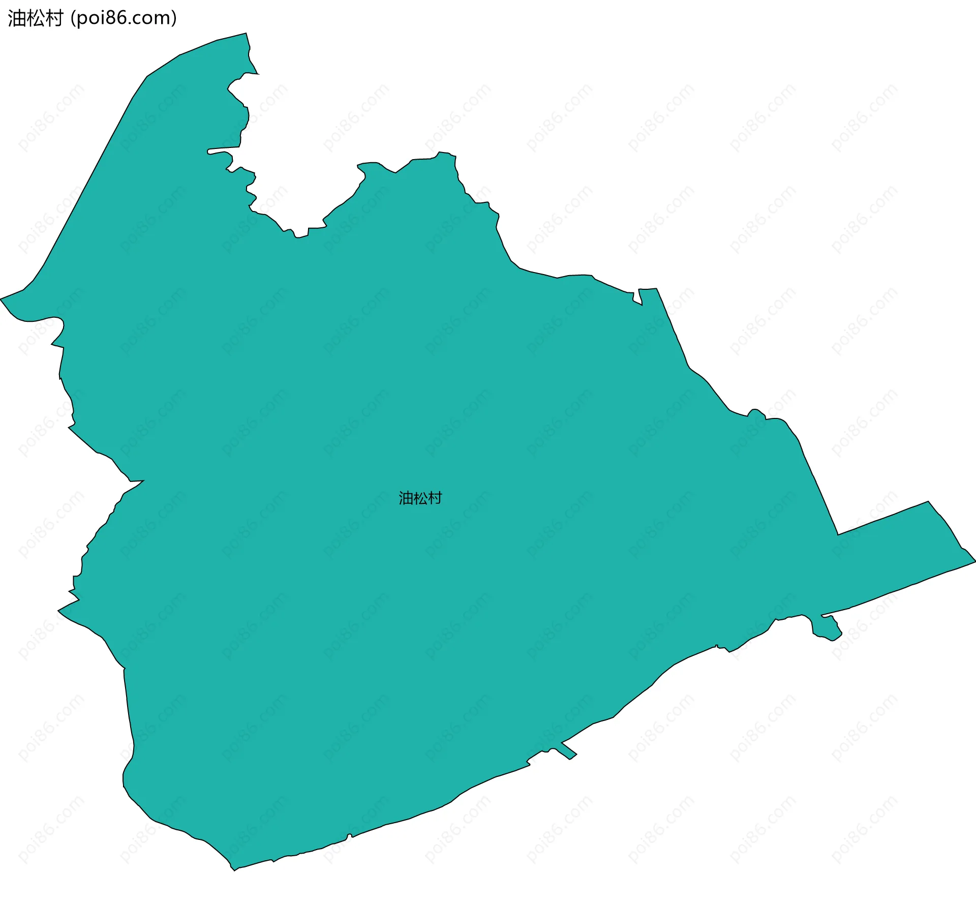 油松村边界地图