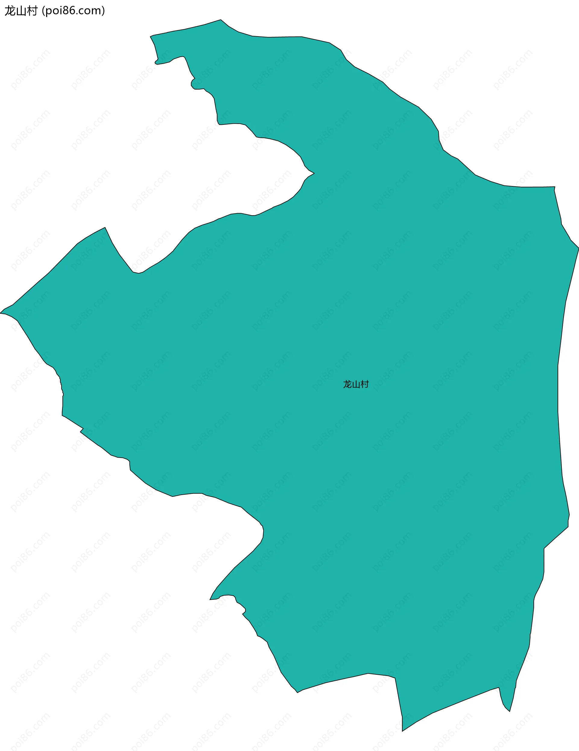 龙山村边界地图