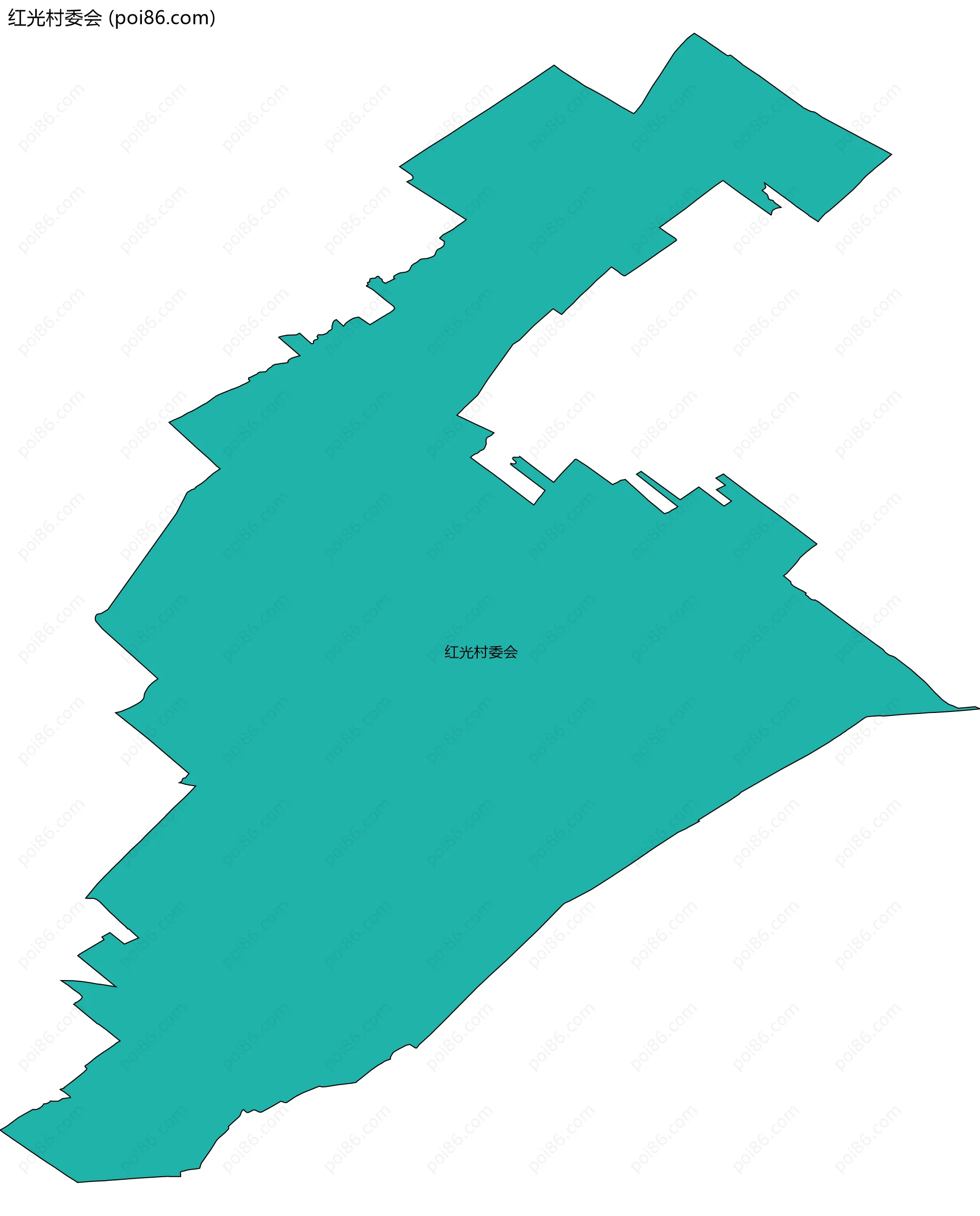 红光村委会边界地图