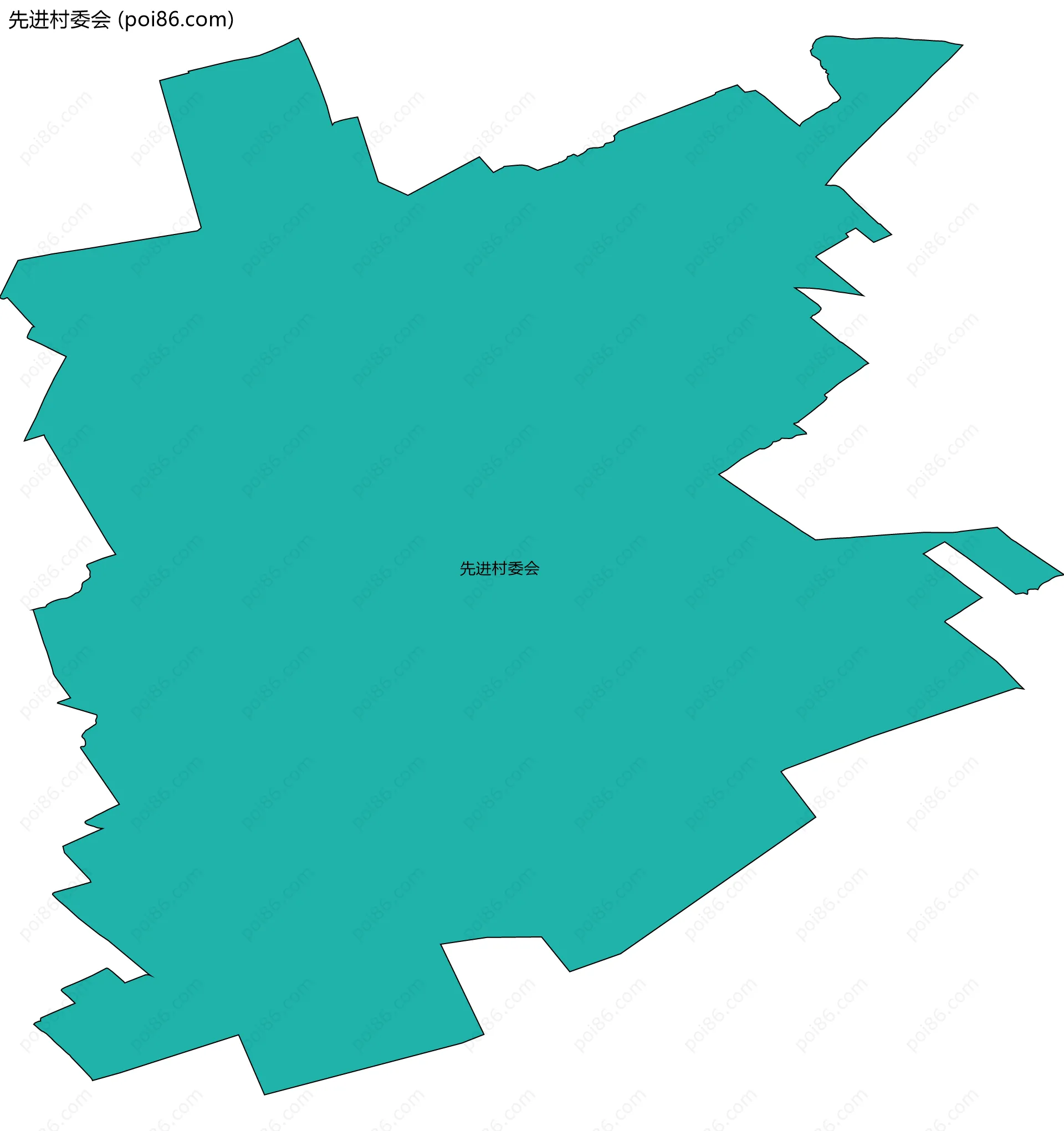 先进村委会边界地图