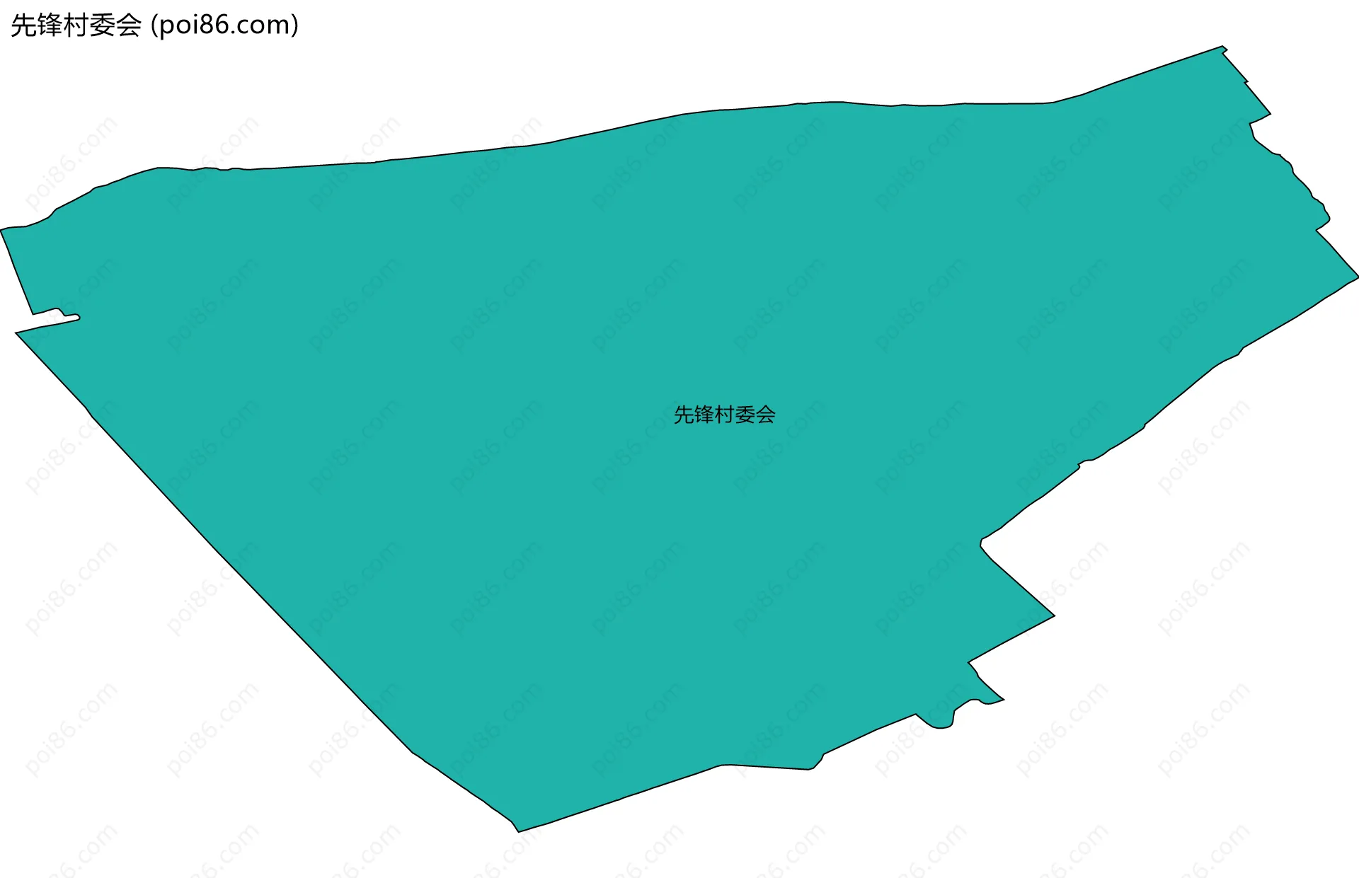 先锋村委会边界地图