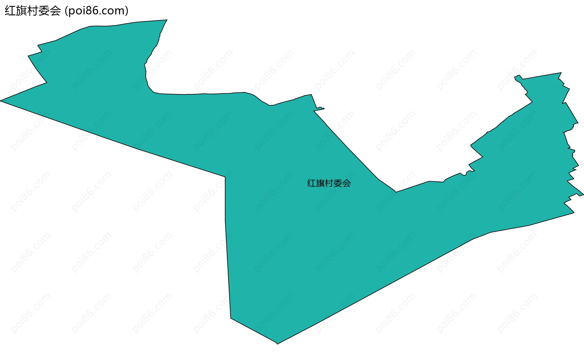 红旗村委会边界地图
